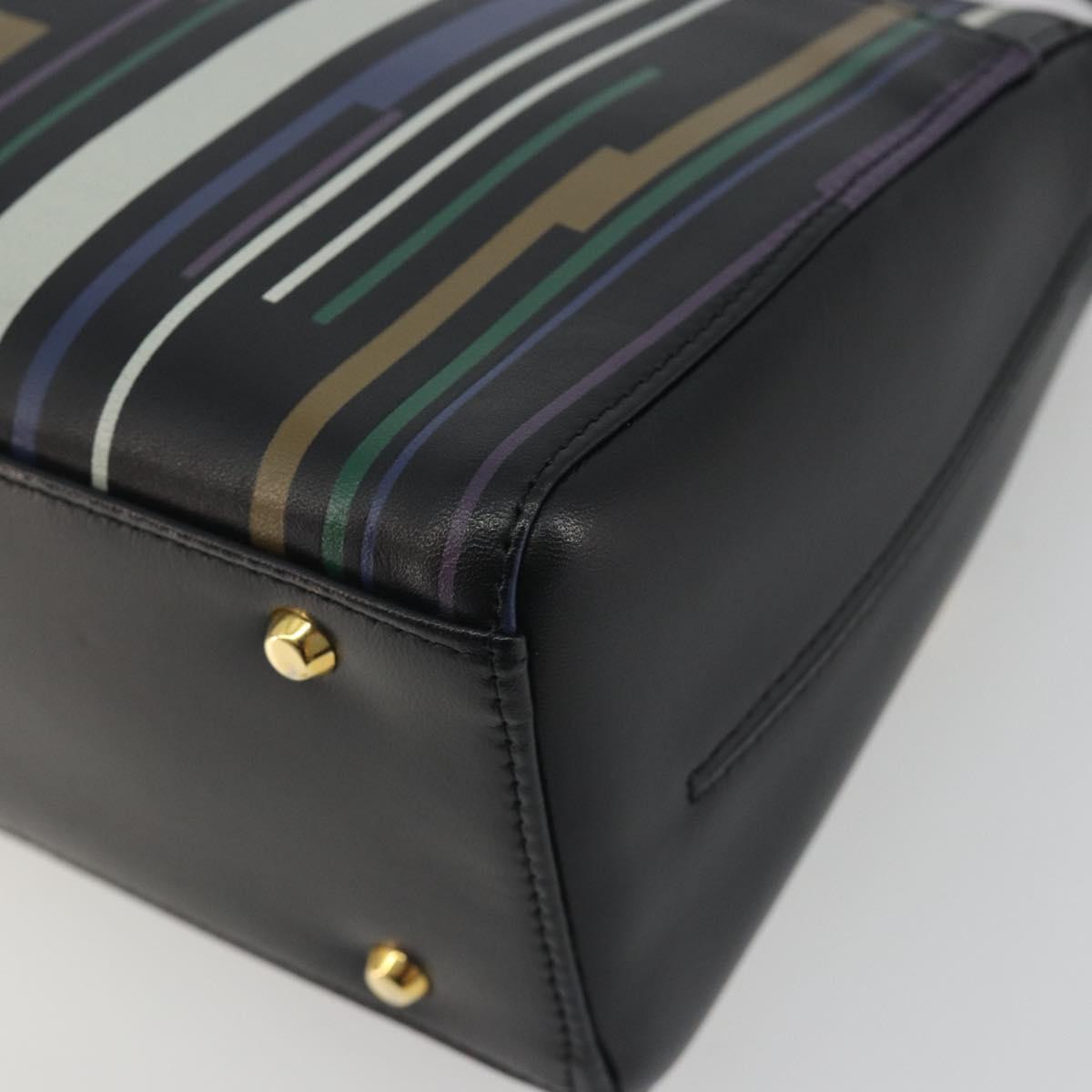 GIVENCHY Shoulder Bag Leather Black Gold Tone Auth BA14796A