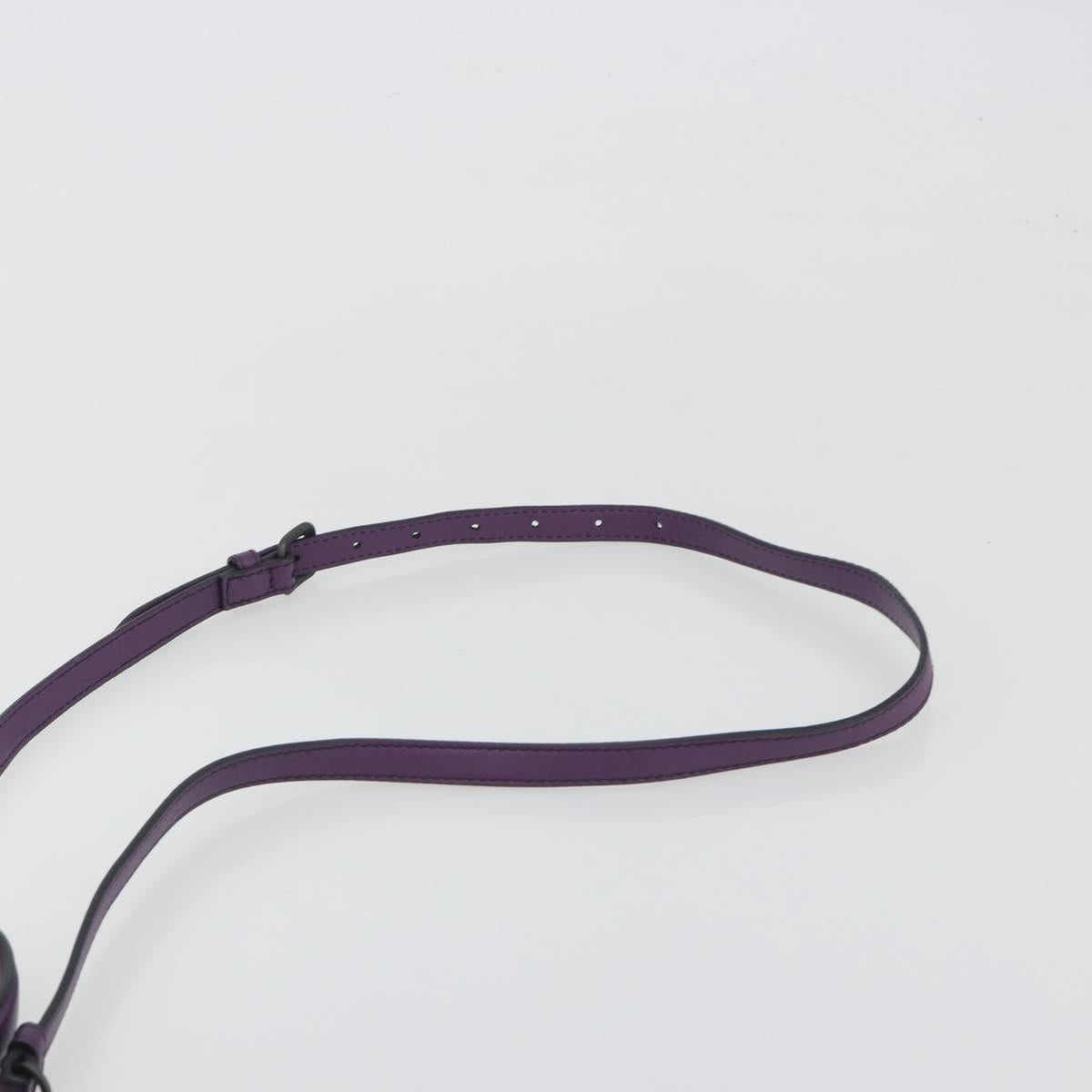 BOTTEGA VENETA INTRECCIATO Hand Bag Leather 2way Purple Gold Tone Auth BA14797V