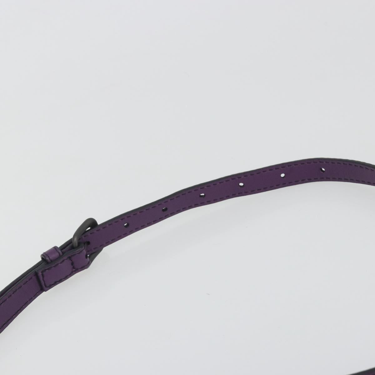 BOTTEGA VENETA INTRECCIATO Hand Bag Leather 2way Purple Gold Tone Auth BA14797V