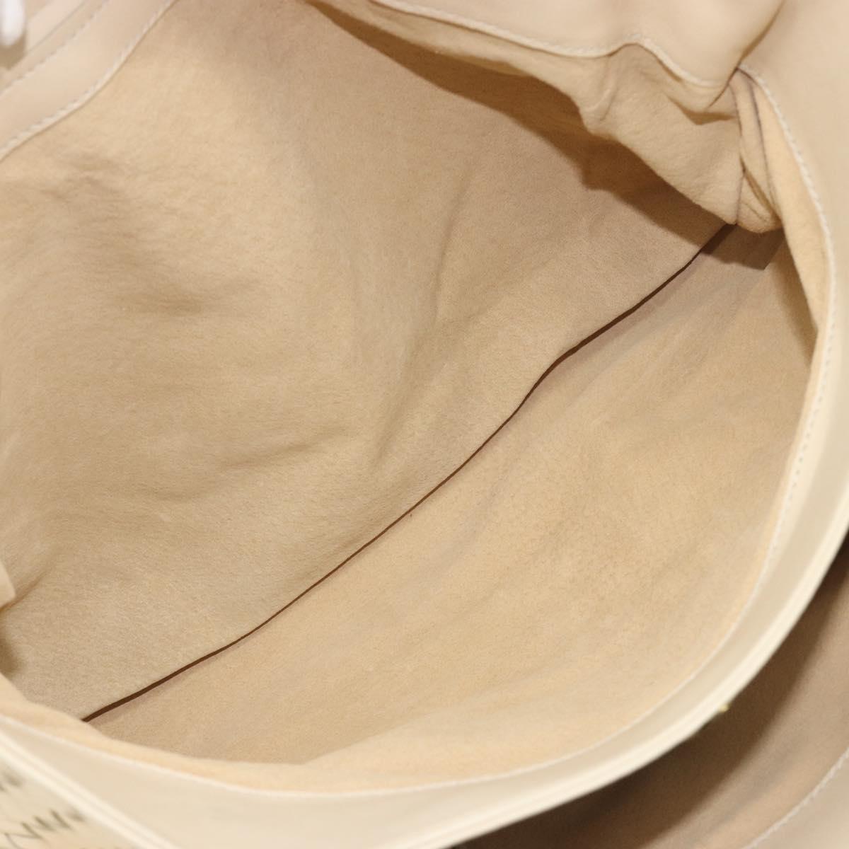 BOTTEGA VENETA INTRECCIATO Tote Bag Leather Ivory Gold Tone 171265 Auth BA14798V