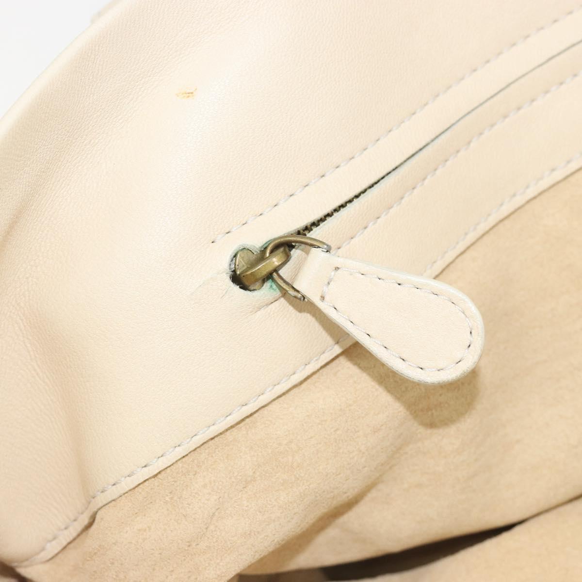 BOTTEGA VENETA INTRECCIATO Tote Bag Leather Ivory Gold Tone 171265 Auth BA14798V