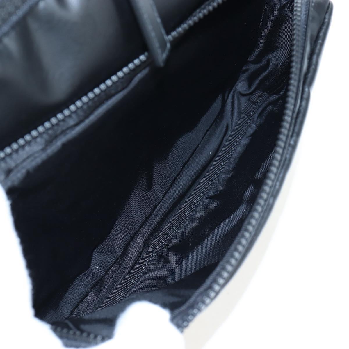 GUCCI GG Crystal Shoulder Bag PVC Leather Black Silver 782764 Auth BA14802V
