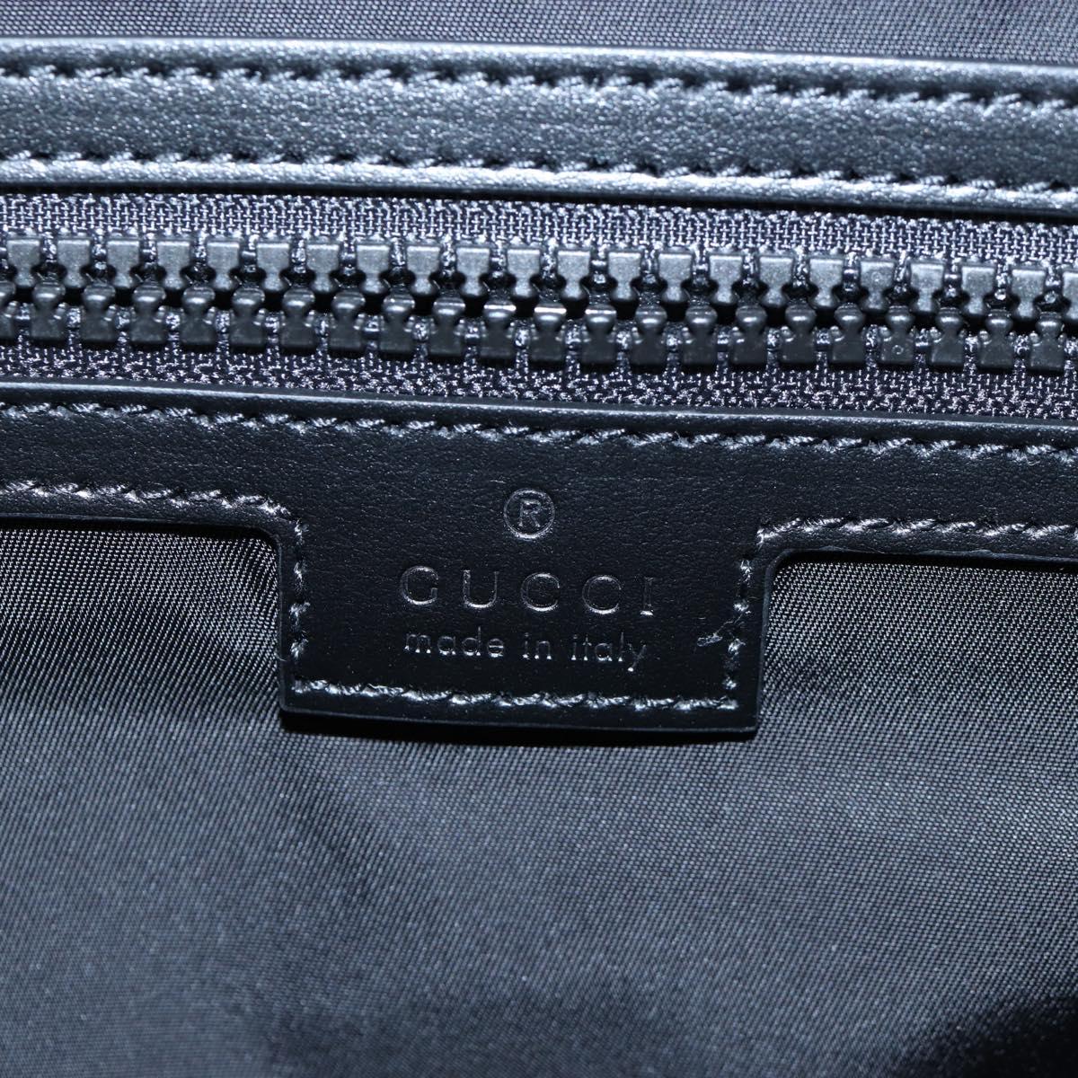 GUCCI GG Crystal Shoulder Bag PVC Leather Black Silver 782764 Auth BA14802V