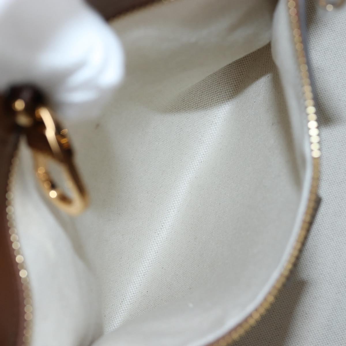 GUCCI GG Supreme Tote Bag PVC Leather 2way Beige Gold Tone 659983 Auth BA14805V