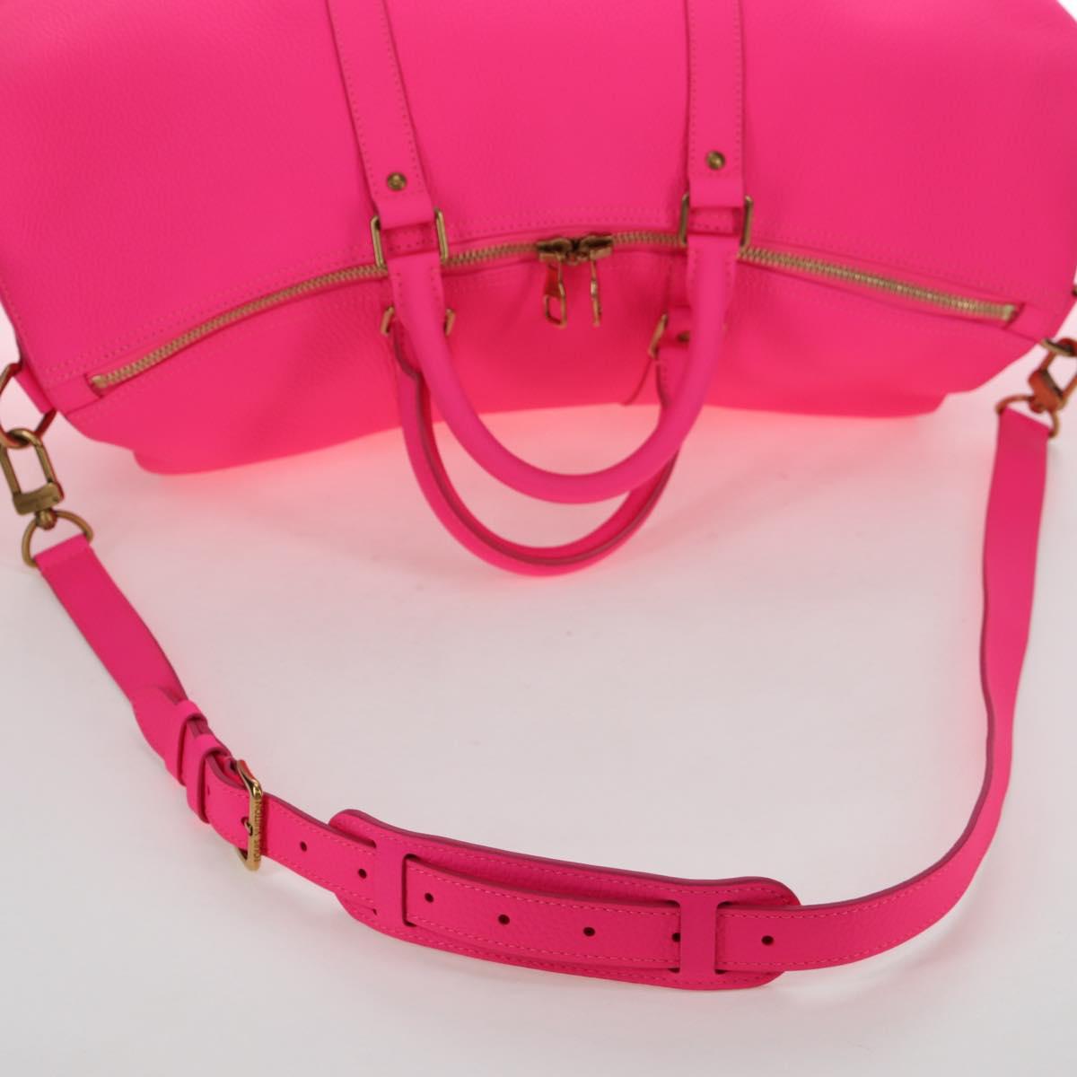 LOUIS VUITTON Keepall Bandouliere 50 Taurillon Fuchsia M56925 Auth BA14808SM