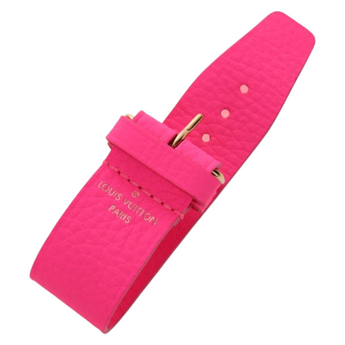 LOUIS VUITTON Keepall Bandouliere 50 Taurillon Fuchsia M56925 Auth BA14808SM