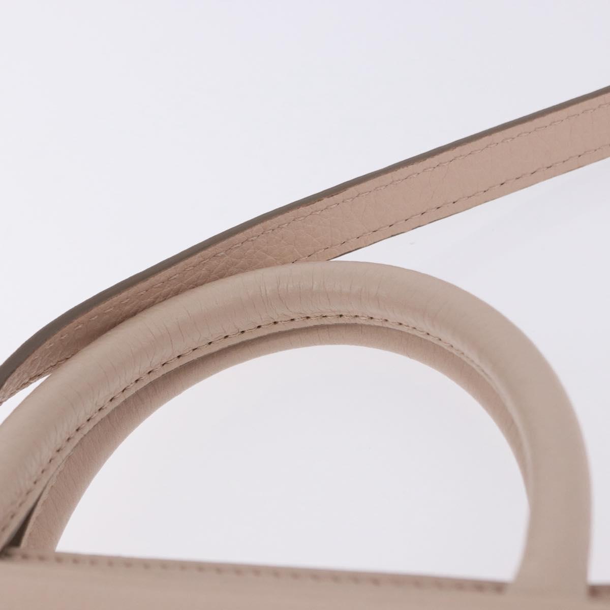GIVENCHY Horizon Hand Bag Leather 2way Pink Silver Auth BA14820M