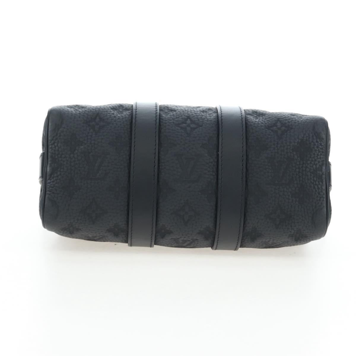 LOUIS VUITTON Monogram Taurillon Keepall Bandouliere 25 M20900 LV Auth BA14824SM
