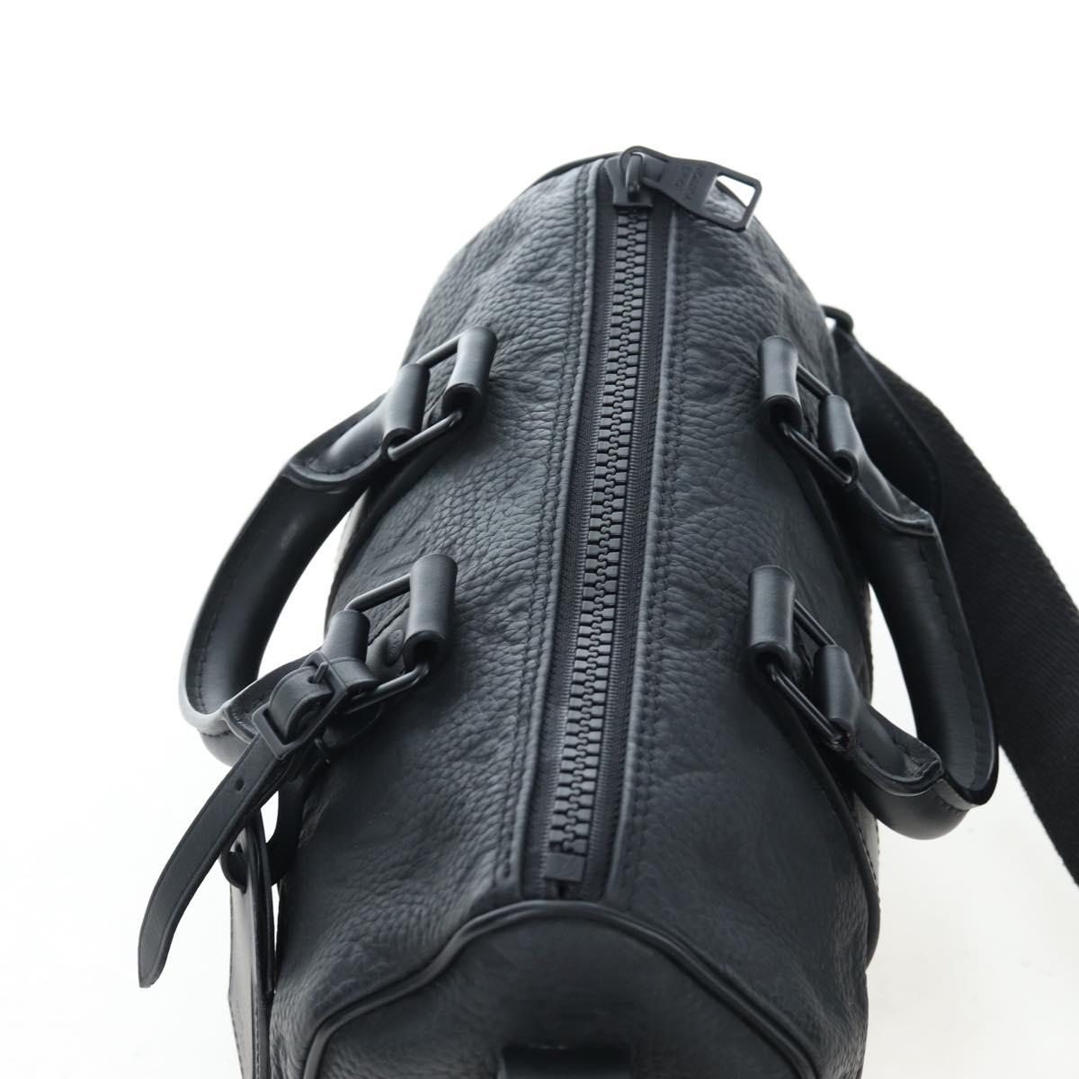 LOUIS VUITTON Monogram Taurillon Keepall Bandouliere 25 M20900 LV Auth BA14824SM