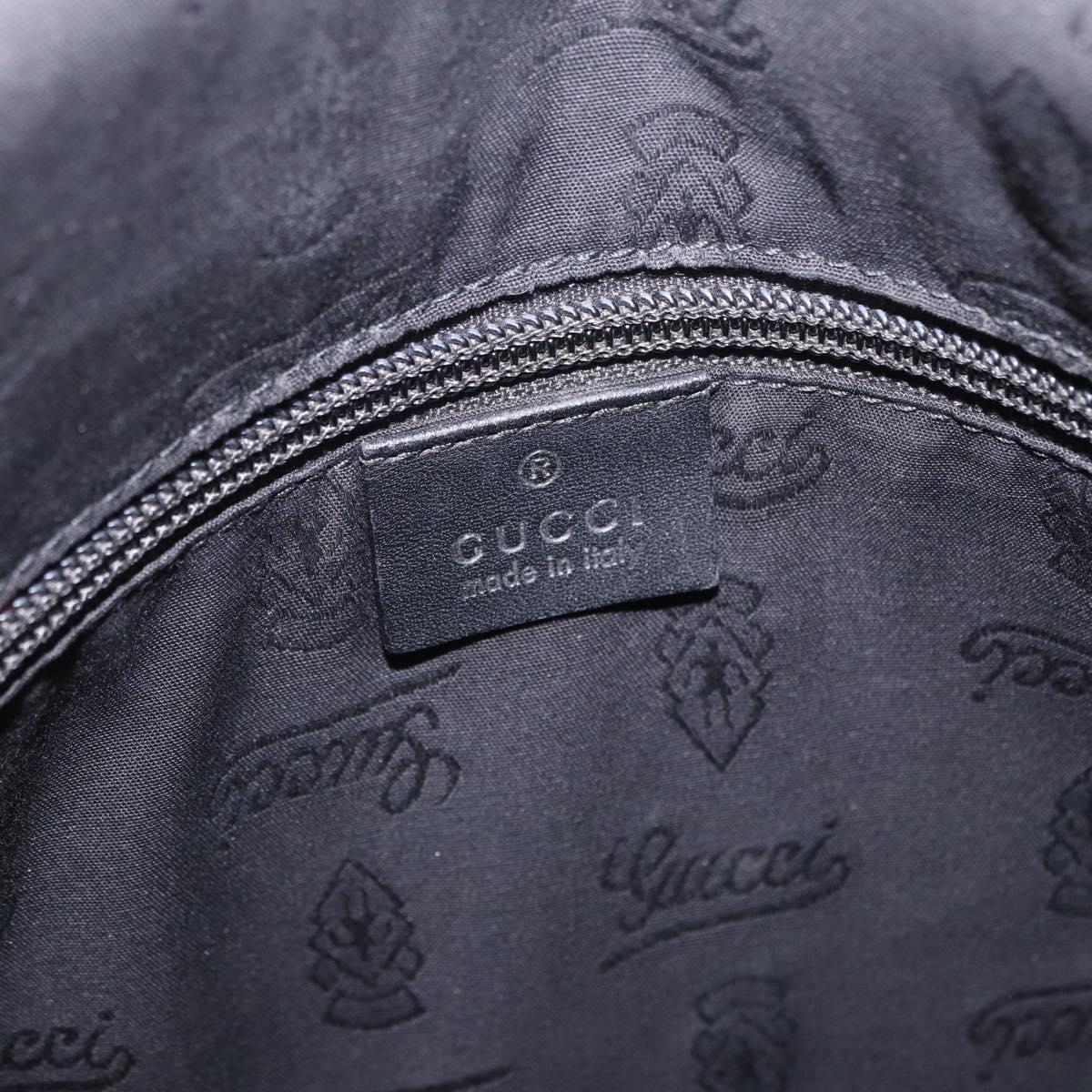 GUCCI GG Implementation Shoulder Bag PVC Black Silver 201448 Auth BA14830