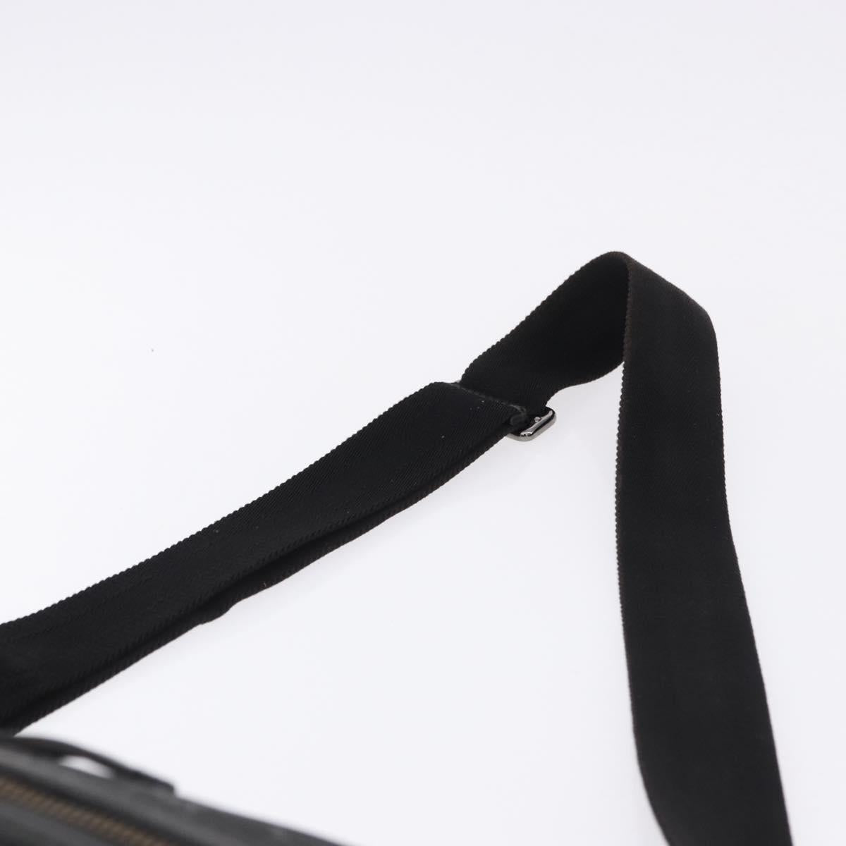 GUCCI GG Implementation Shoulder Bag PVC Black Silver 201448 Auth BA14830
