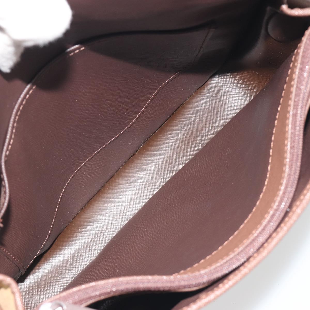 Burberrys Nova Check Shoulder Bag Canvas Beige Gold Tone Auth BA14831