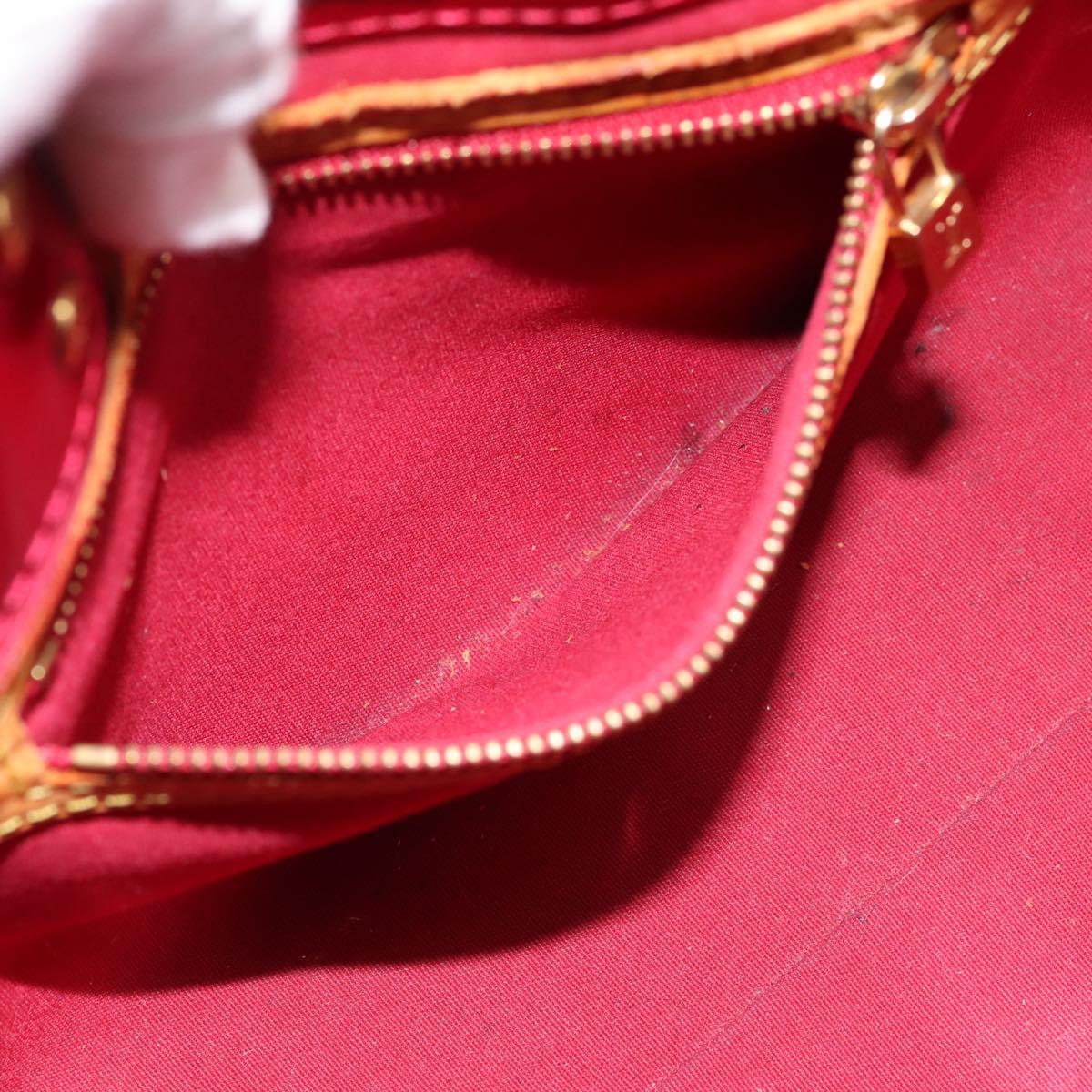 LOUIS VUITTON Monogram Vernis Reade PM Bag Pomme D'amour M91990 LV Auth BA14837