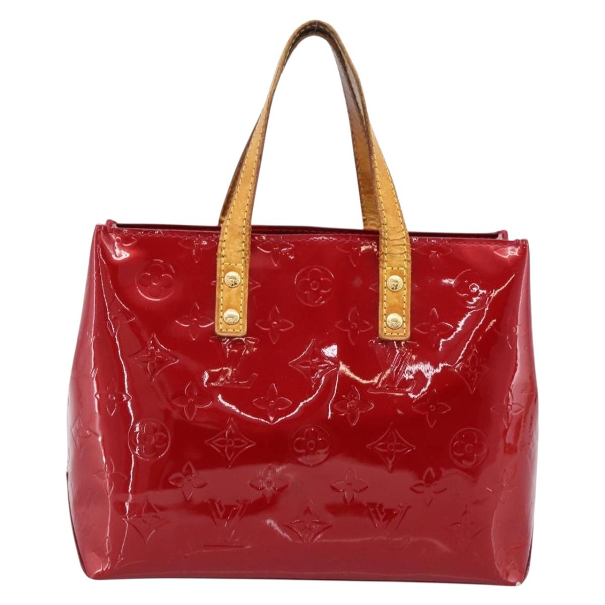 LOUIS VUITTON Monogram Vernis Reade PM Bag Pomme D'amour M91990 LV Auth BA14837