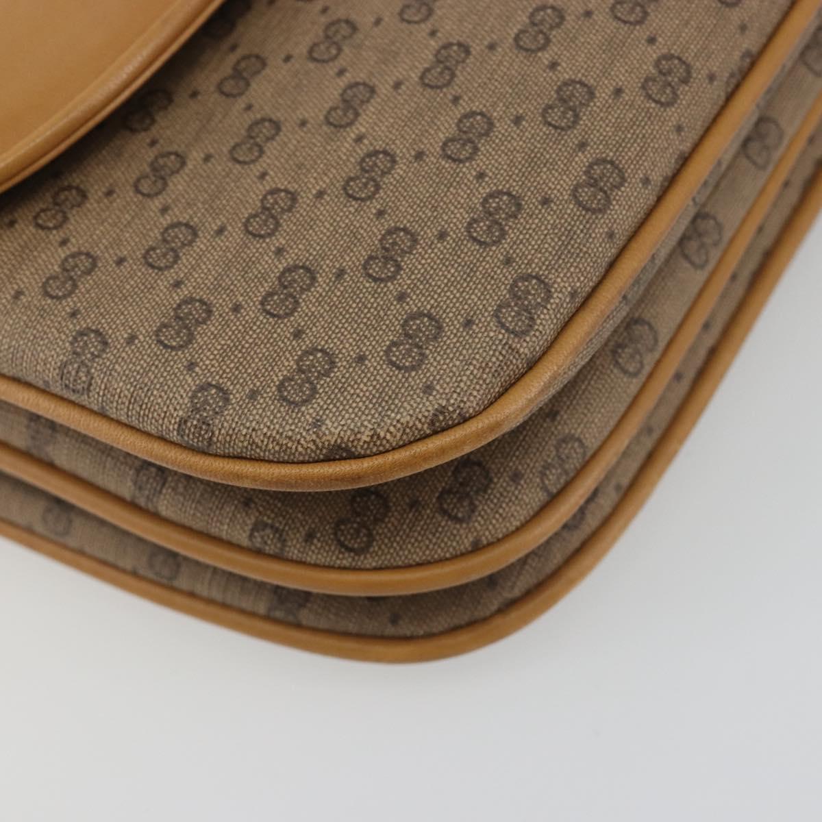 GUCCI Micro GG Shoulder Bag PVC Beige Gold Tone 004 106 0024 Auth BA14839A