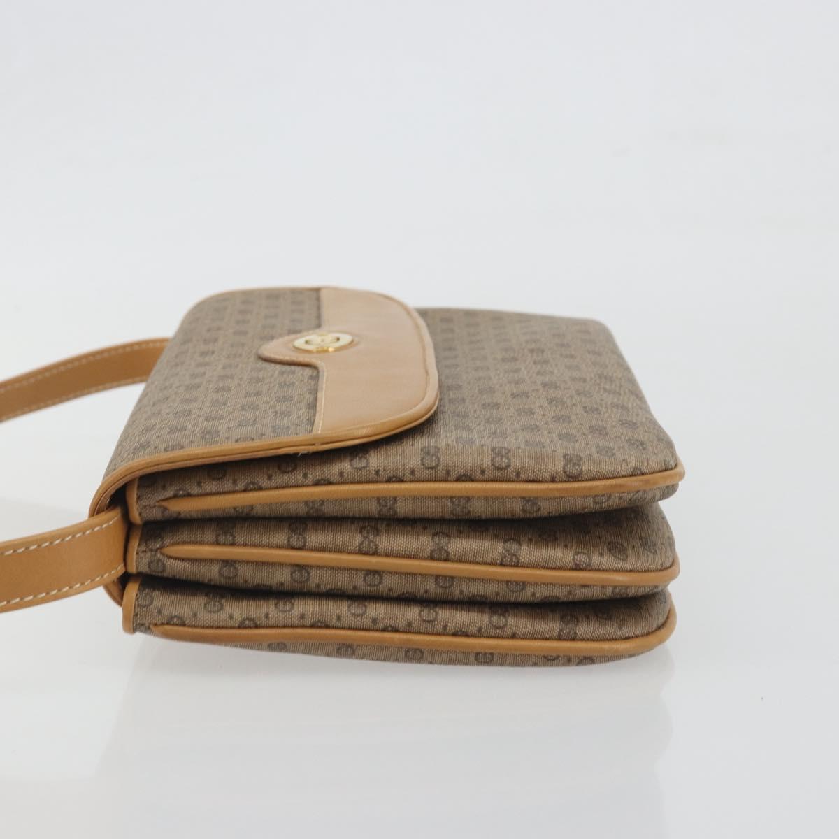 GUCCI Micro GG Shoulder Bag PVC Beige Gold Tone 004 106 0024 Auth BA14839A