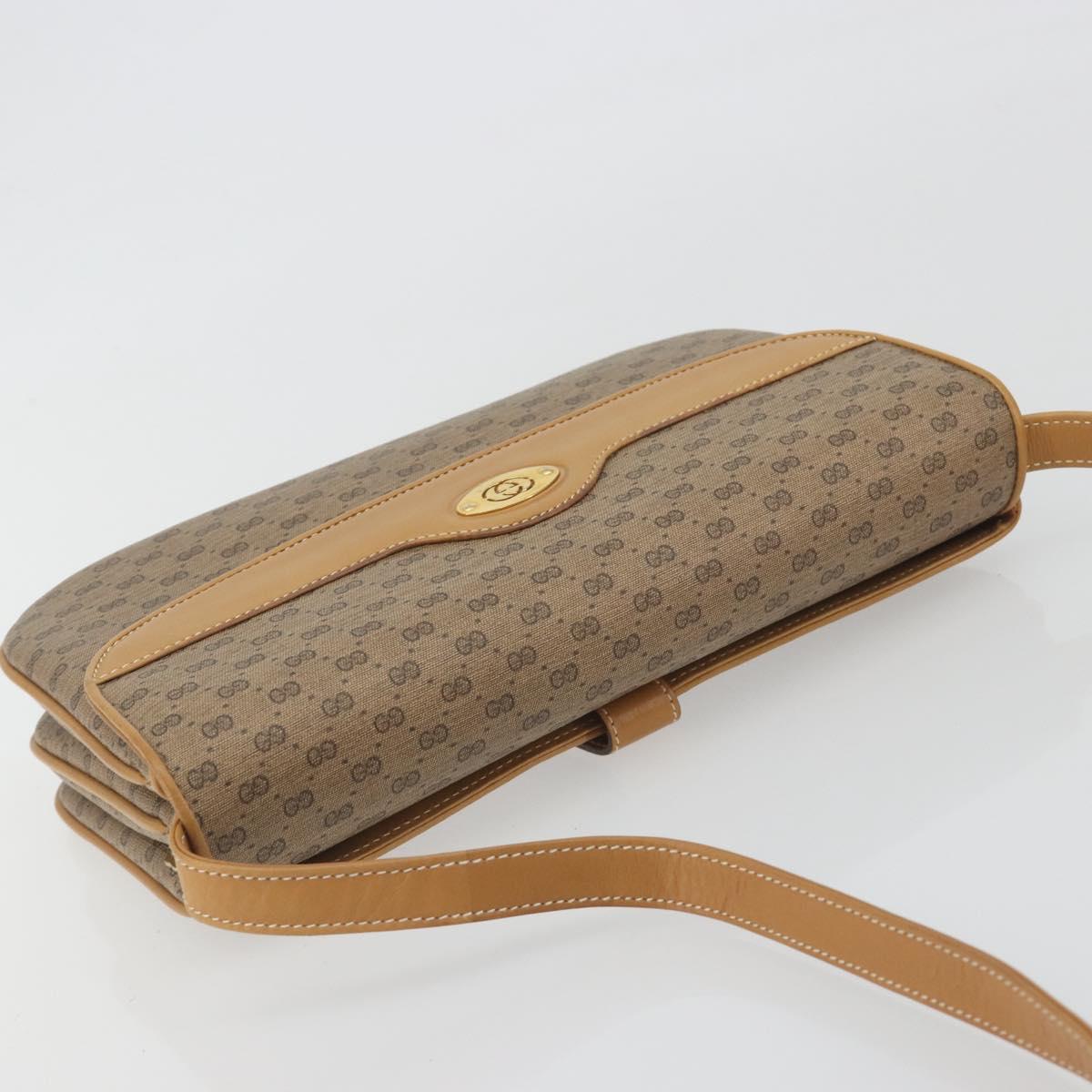 GUCCI Micro GG Shoulder Bag PVC Beige Gold Tone 004 106 0024 Auth BA14839A