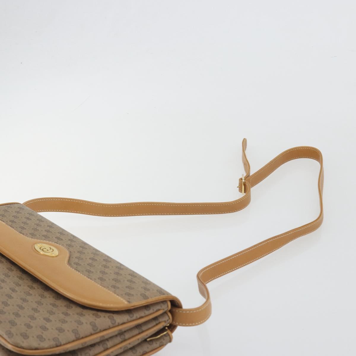GUCCI Micro GG Shoulder Bag PVC Beige Gold Tone 004 106 0024 Auth BA14839A