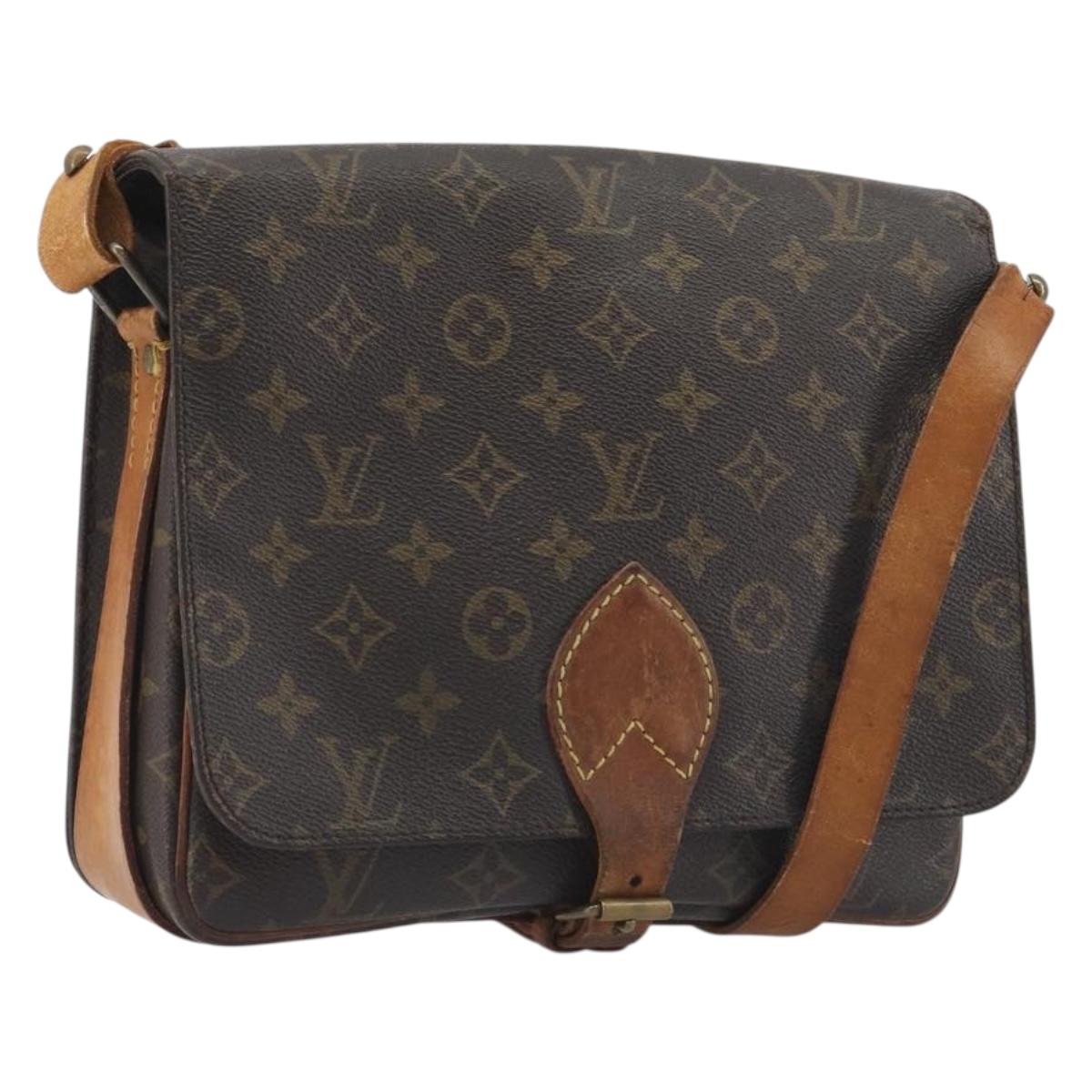 LOUIS VUITTON Monogram Cartouchiere GM Shoulder Bag M51252 LV Auth BA14845