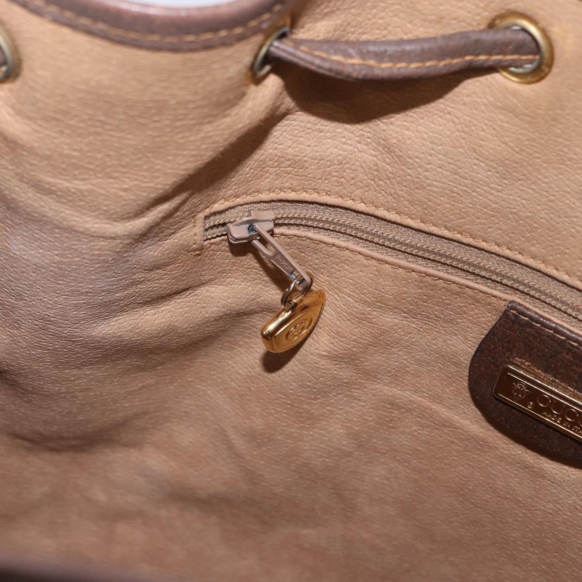GUCCI GG Supreme Shoulder Bag PVC Beige Gold Tone 001 084 0853 Auth BA14846