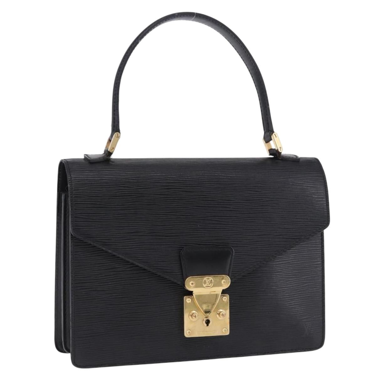 LOUIS VUITTON Epi Concorde Hand Bag Black M52132 LV Auth BA14848