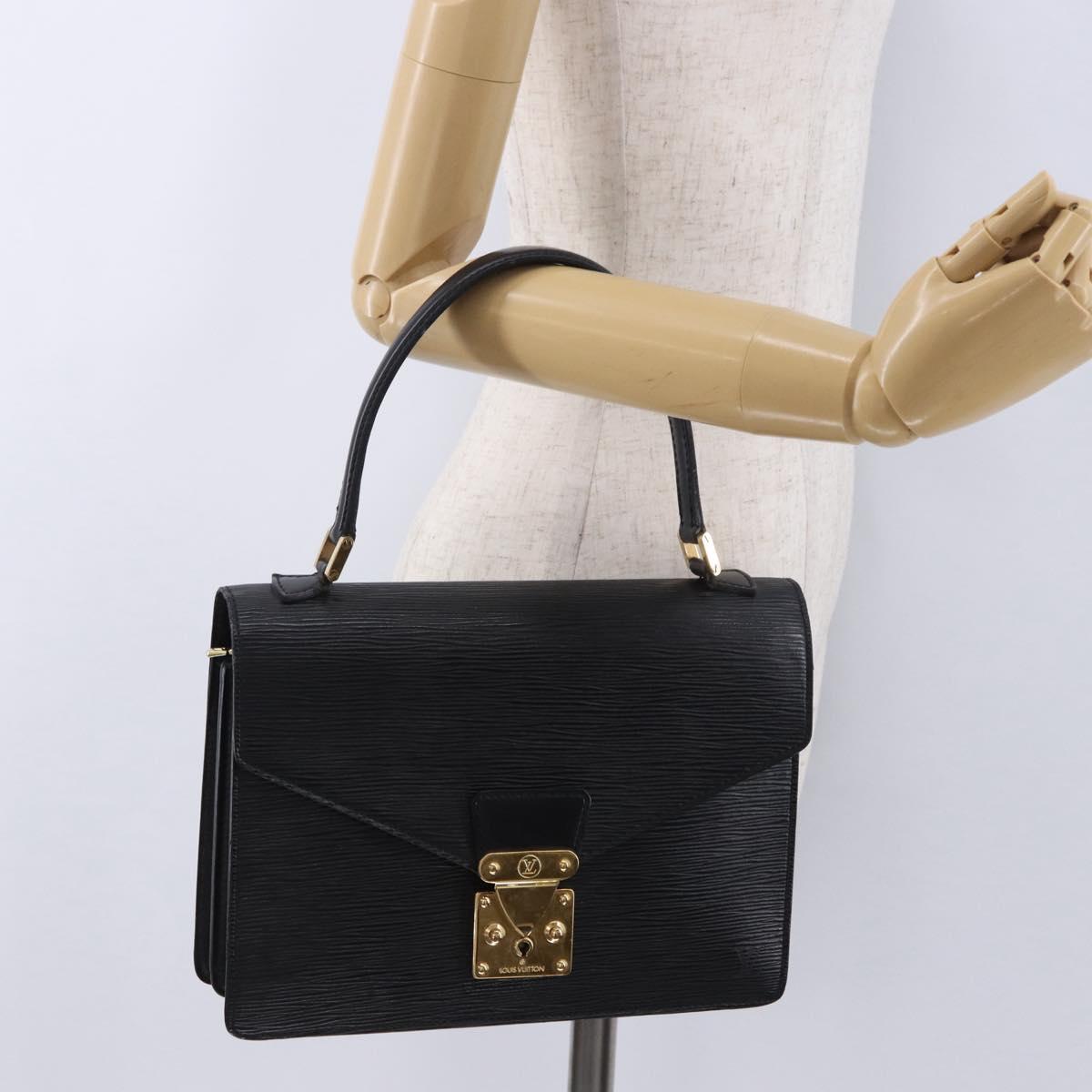LOUIS VUITTON Epi Concorde Hand Bag Black M52132 LV Auth BA14848