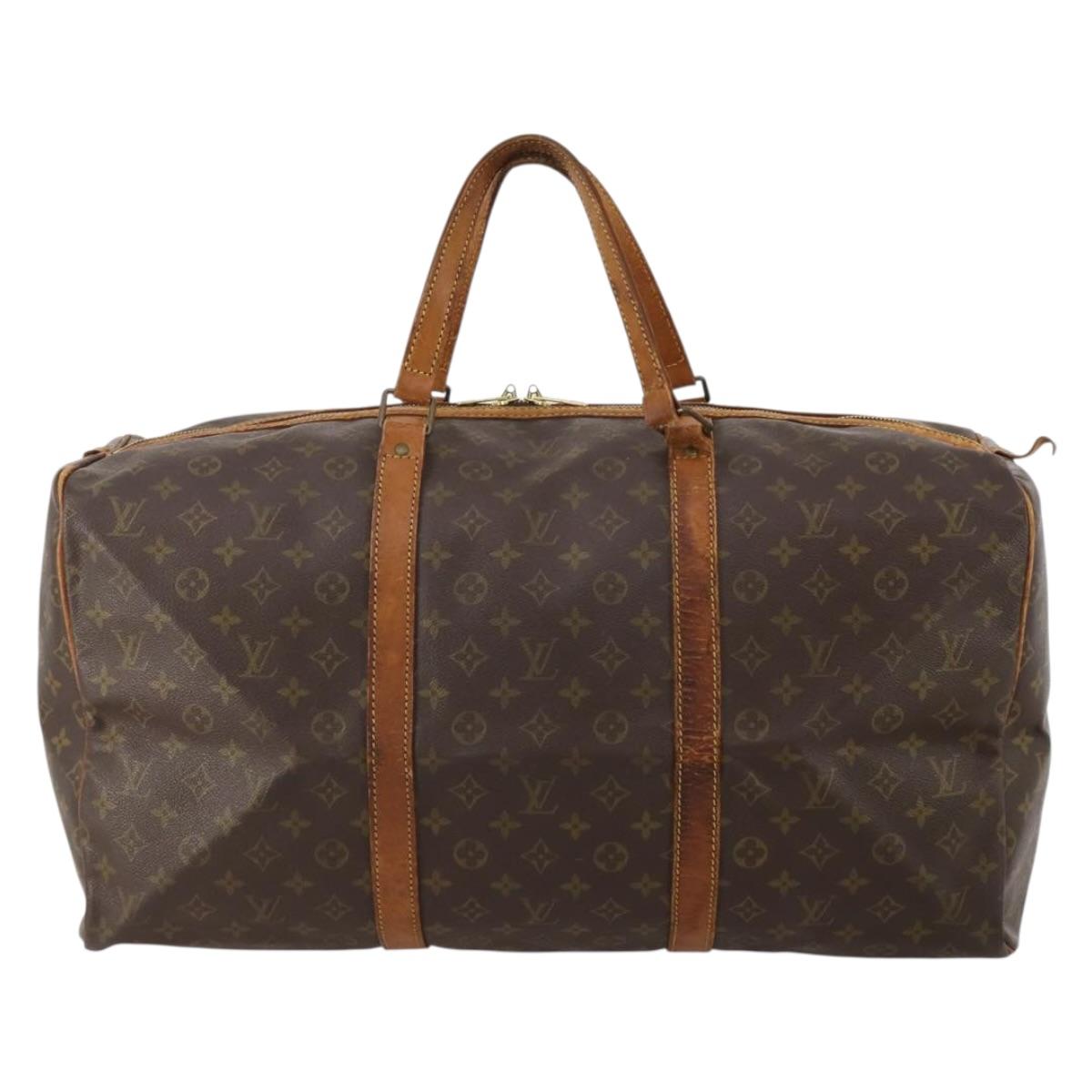 LOUIS VUITTON Monogram Sac Souple 55 Boston Bag M41622 LV Auth BA14852