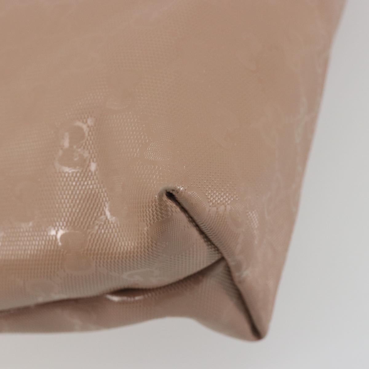 GUCCI GG Implementation Tote Bag PVC Leather Pink Gold Tone 211138 Auth BA14858