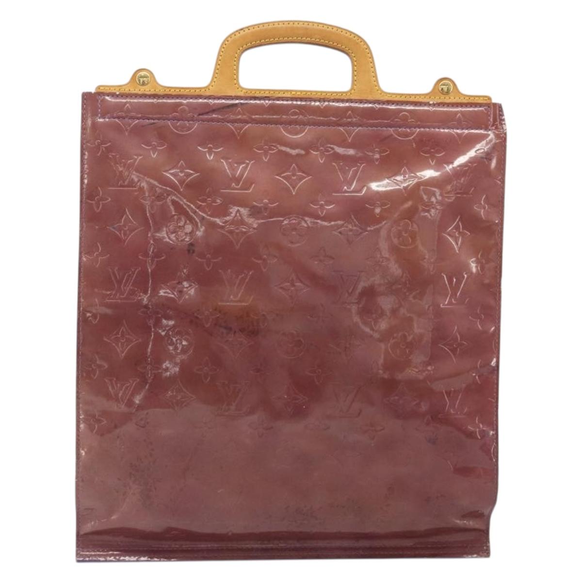 LOUIS VUITTON Monogram Vernis Stanton Hand Bag Viole M91079 LV Auth BA14859