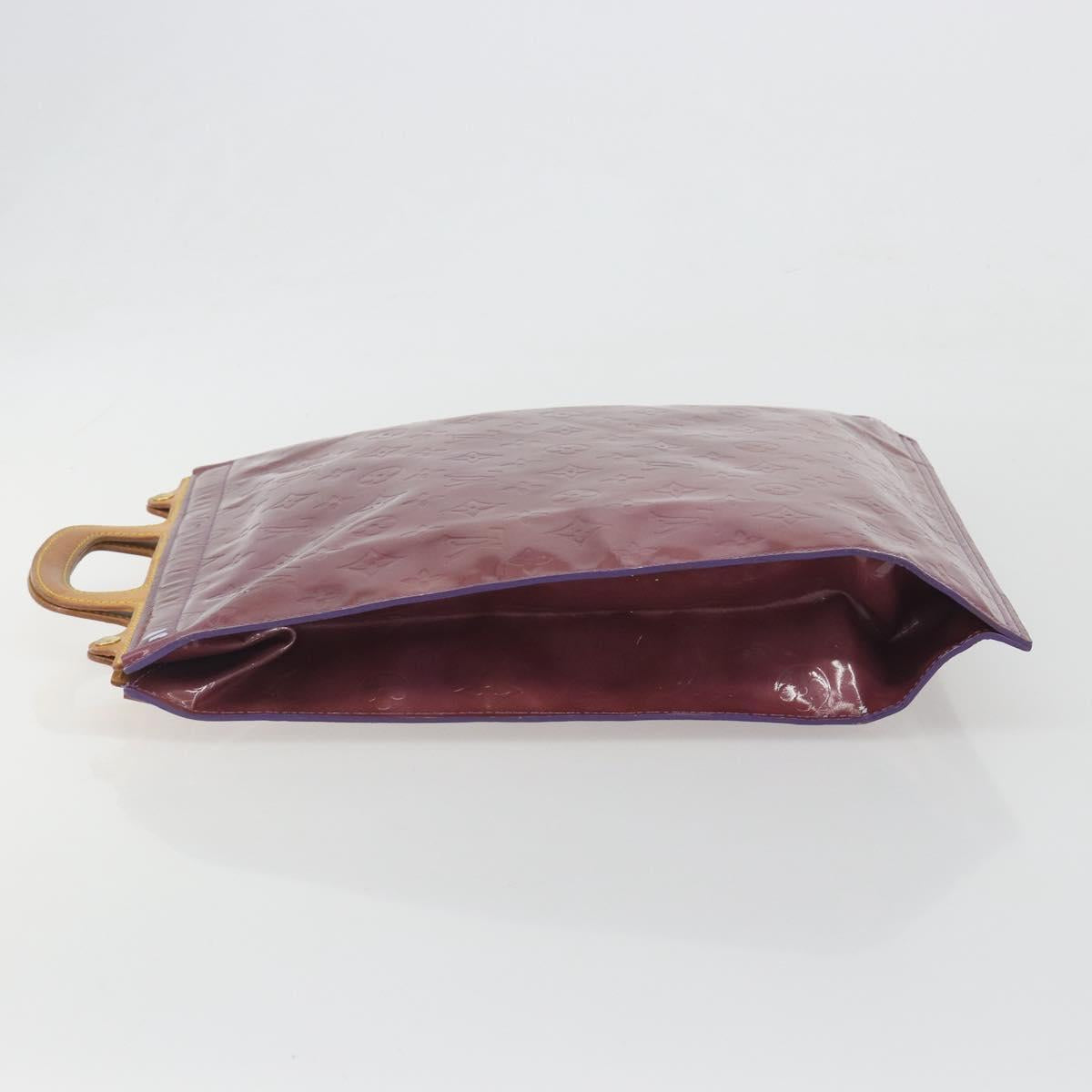 LOUIS VUITTON Monogram Vernis Stanton Hand Bag Viole M91079 LV Auth BA14859