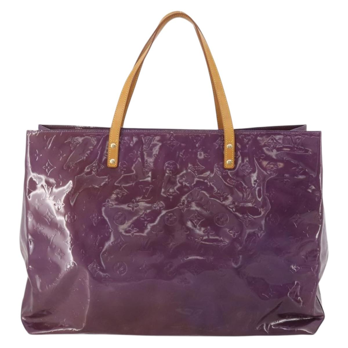 LOUIS VUITTON Monogram Vernis Reade GM Tote Bag Purple M91085 LV Auth BA14860