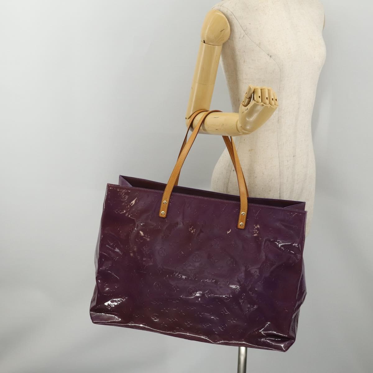 LOUIS VUITTON Monogram Vernis Reade GM Tote Bag Purple M91085 LV Auth BA14860