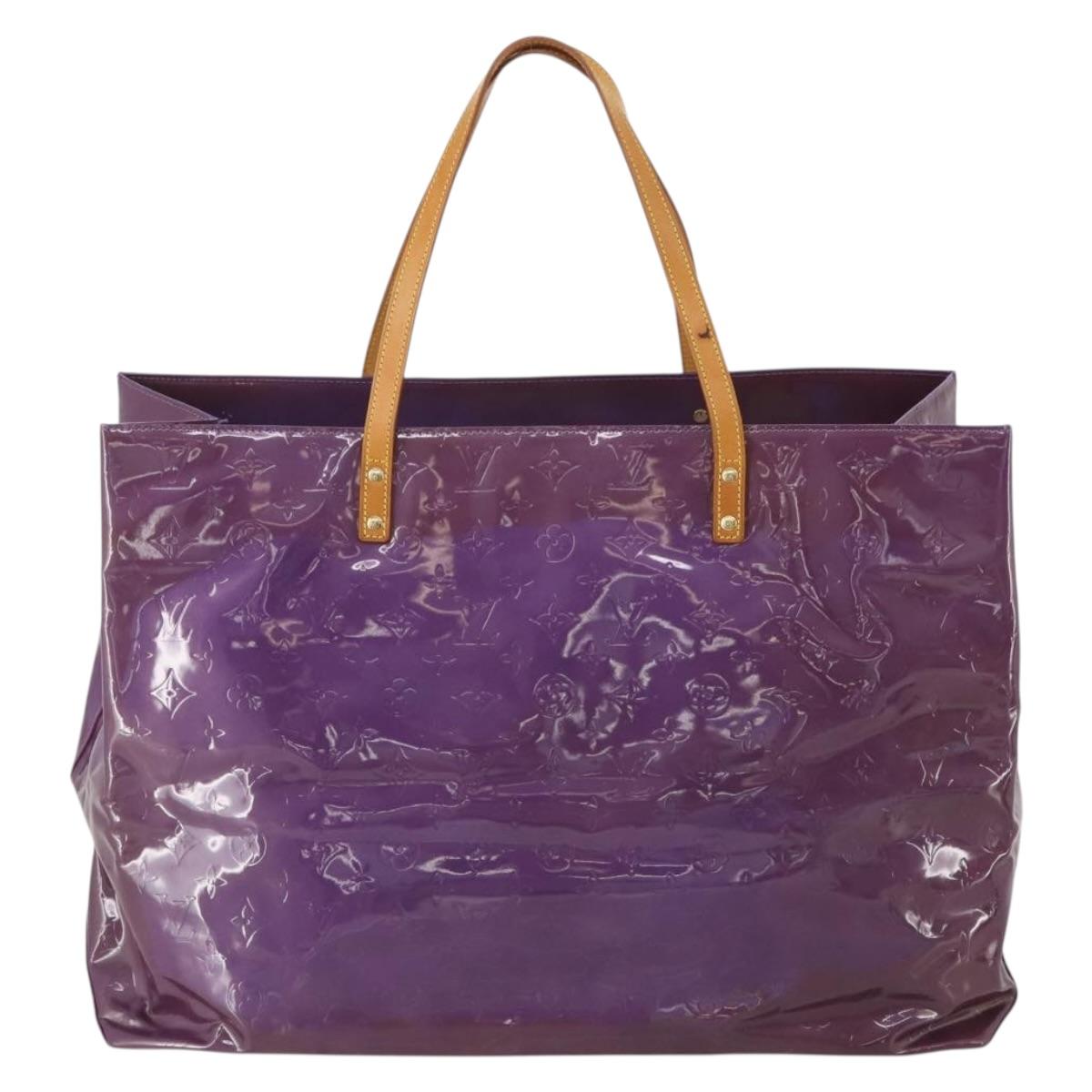 LOUIS VUITTON Monogram Vernis Reade GM Tote Bag Purple M91085 LV Auth BA14860