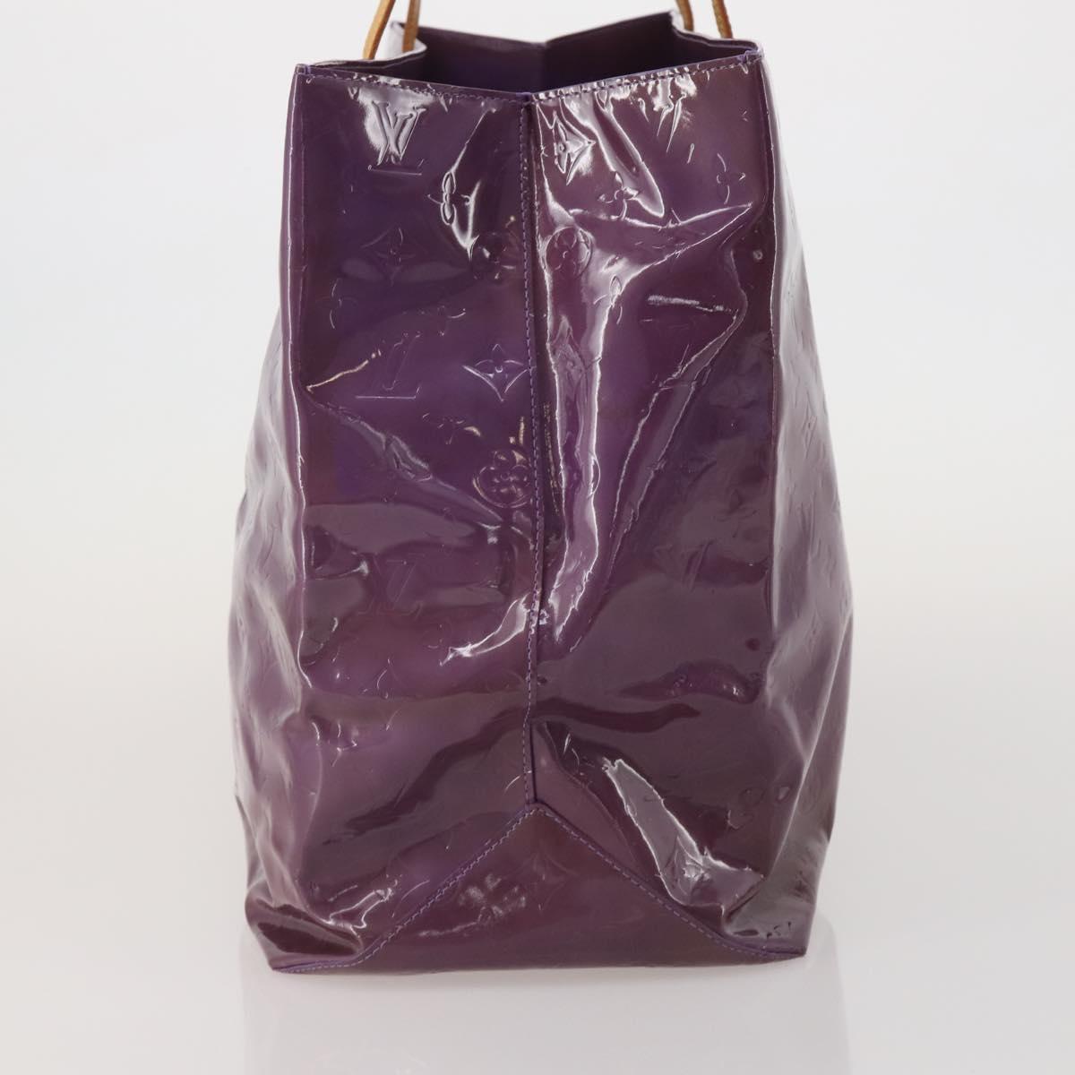LOUIS VUITTON Monogram Vernis Reade GM Tote Bag Purple M91085 LV Auth BA14860