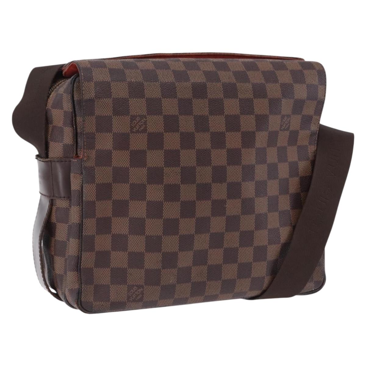 LOUIS VUITTON Damier Ebene Naviglio Shoulder Bag N45255 LV Auth BA14865