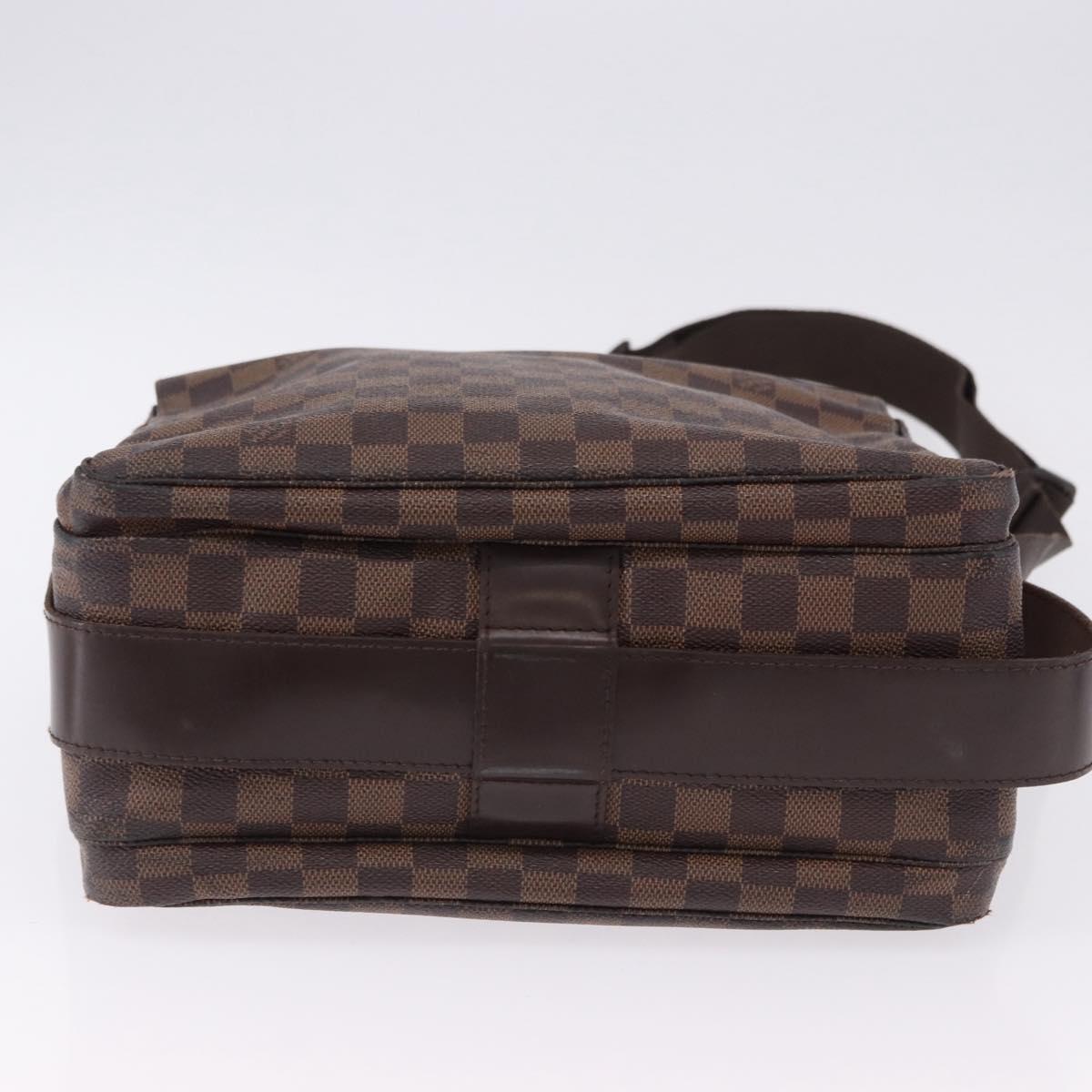 LOUIS VUITTON Damier Ebene Naviglio Shoulder Bag N45255 LV Auth BA14865