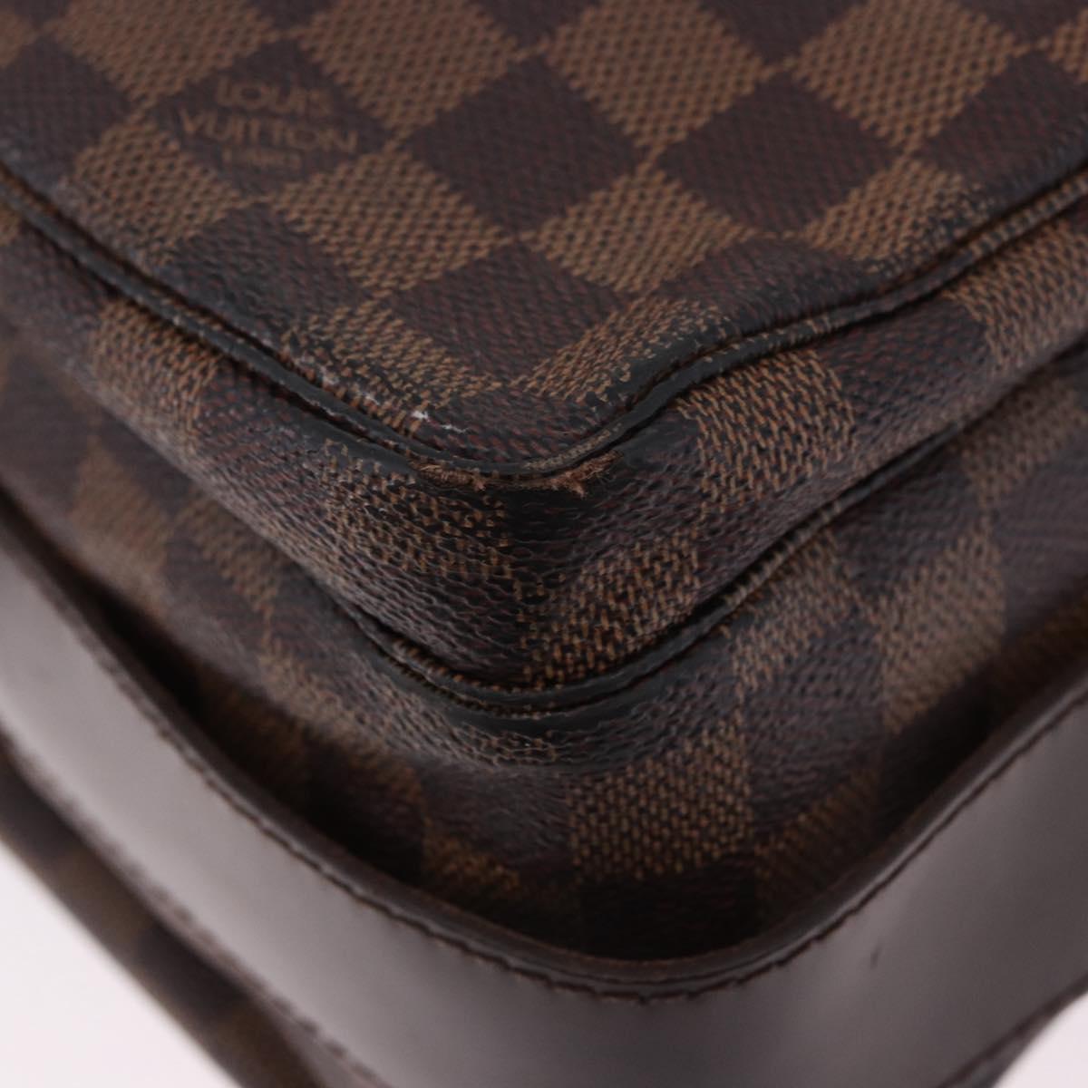 LOUIS VUITTON Damier Ebene Naviglio Shoulder Bag N45255 LV Auth BA14865