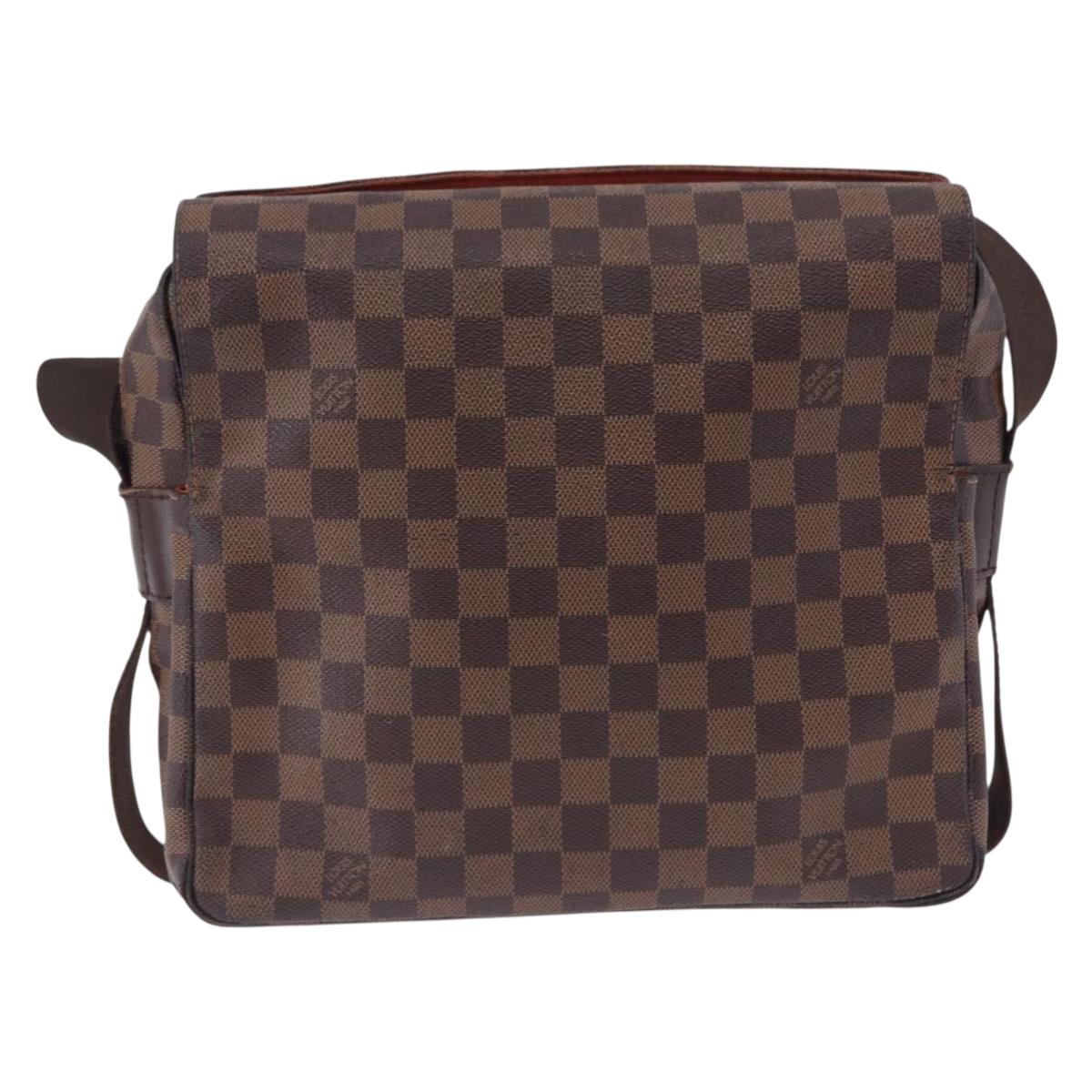LOUIS VUITTON Damier Ebene Naviglio Shoulder Bag N45255 LV Auth BA14865