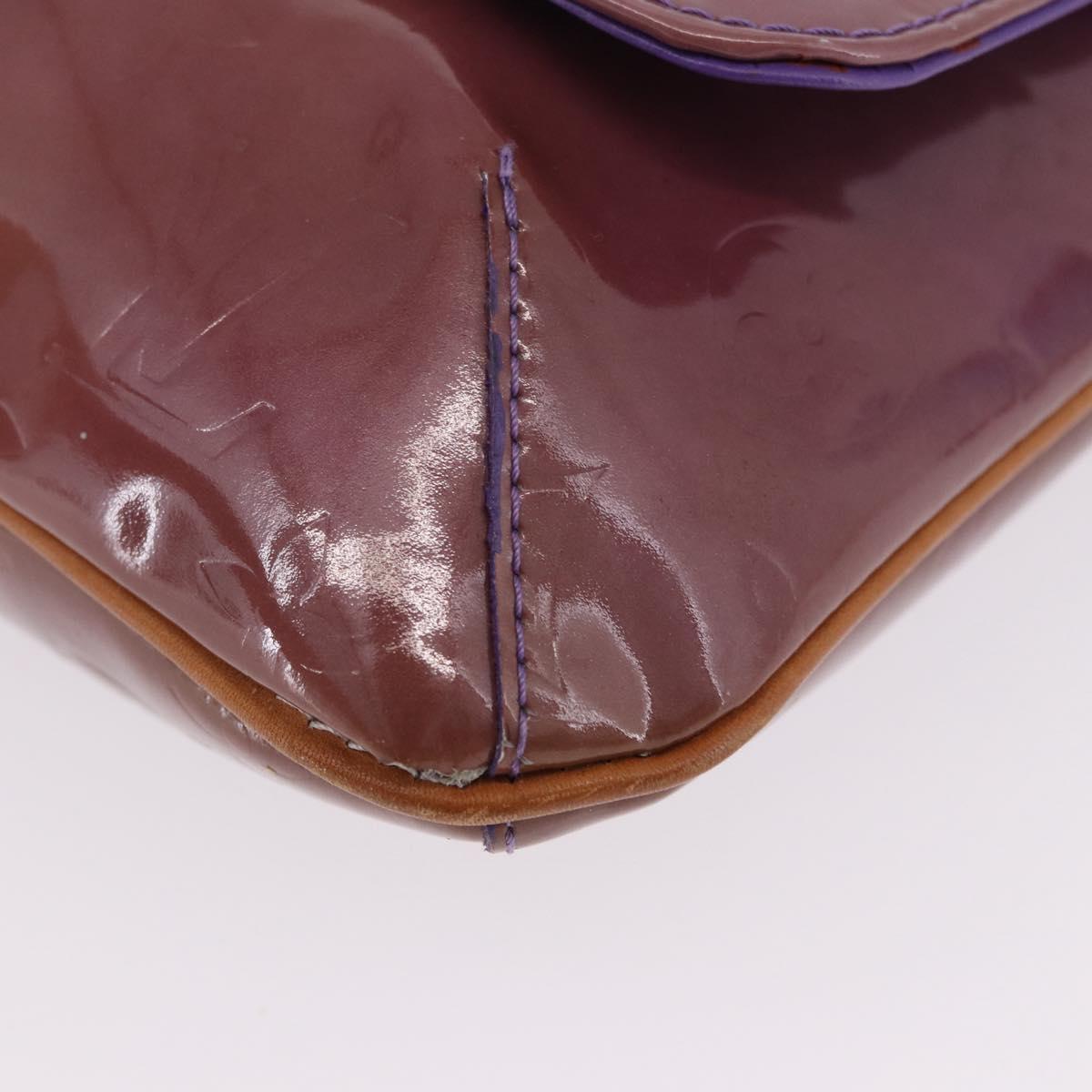 LOUIS VUITTON Monogram Vernis Thompson Street Bag Purple M91095 LV Auth BA14866