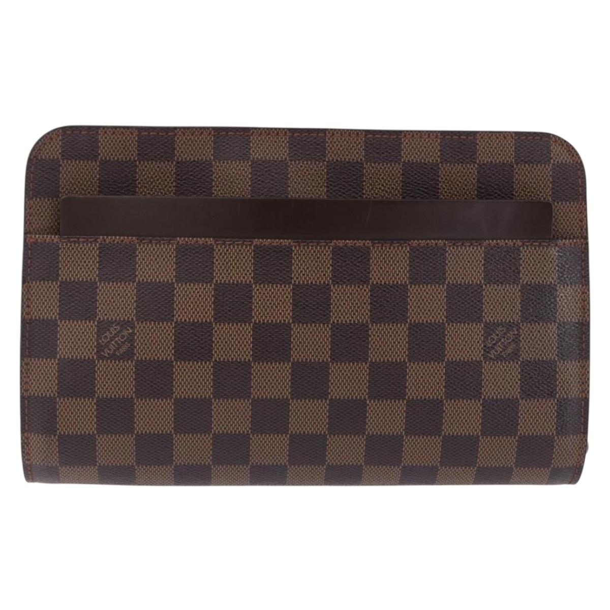 LOUIS VUITTON Damier Ebene Saint Louis Clutch Bag N51993 LV Auth BA14869
