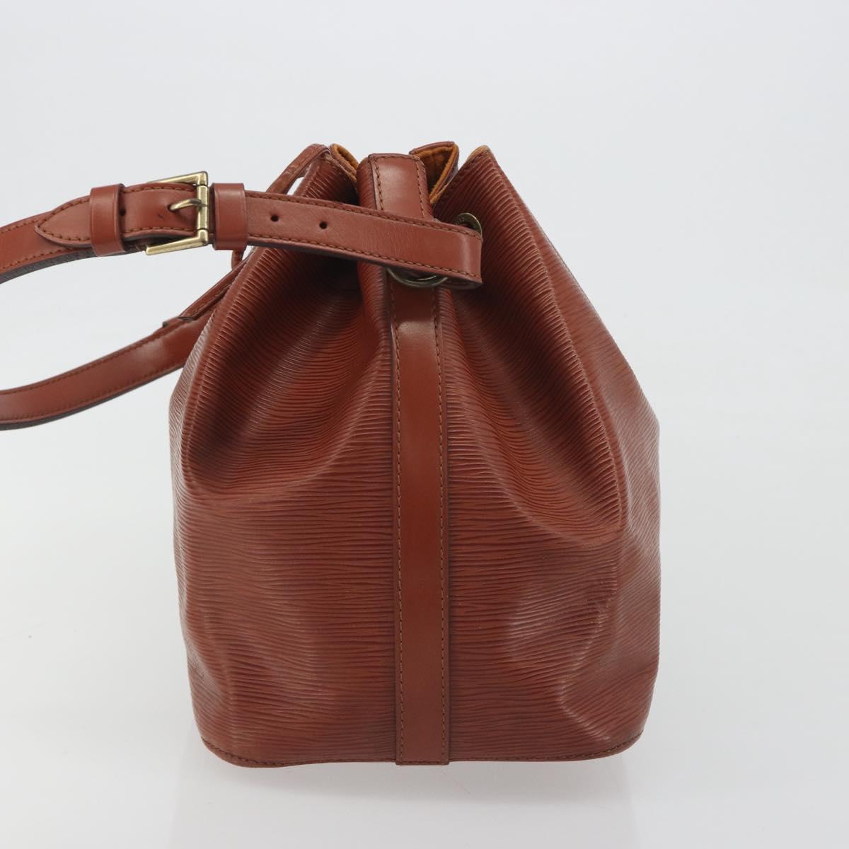 LOUIS VUITTON Epi Petit Noe Shoulder Bag Brown M44103 LV Auth BA14876