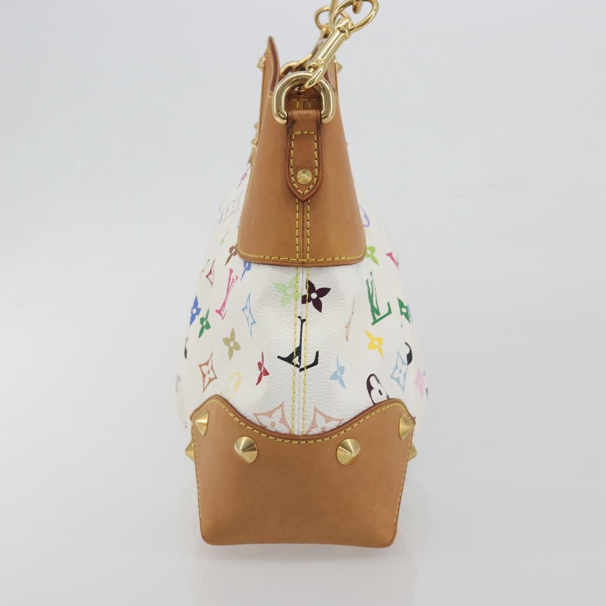 LOUIS VUITTON Monogram Multicolor Judy MM Hand Bag White M40255 LV Auth BA14883V