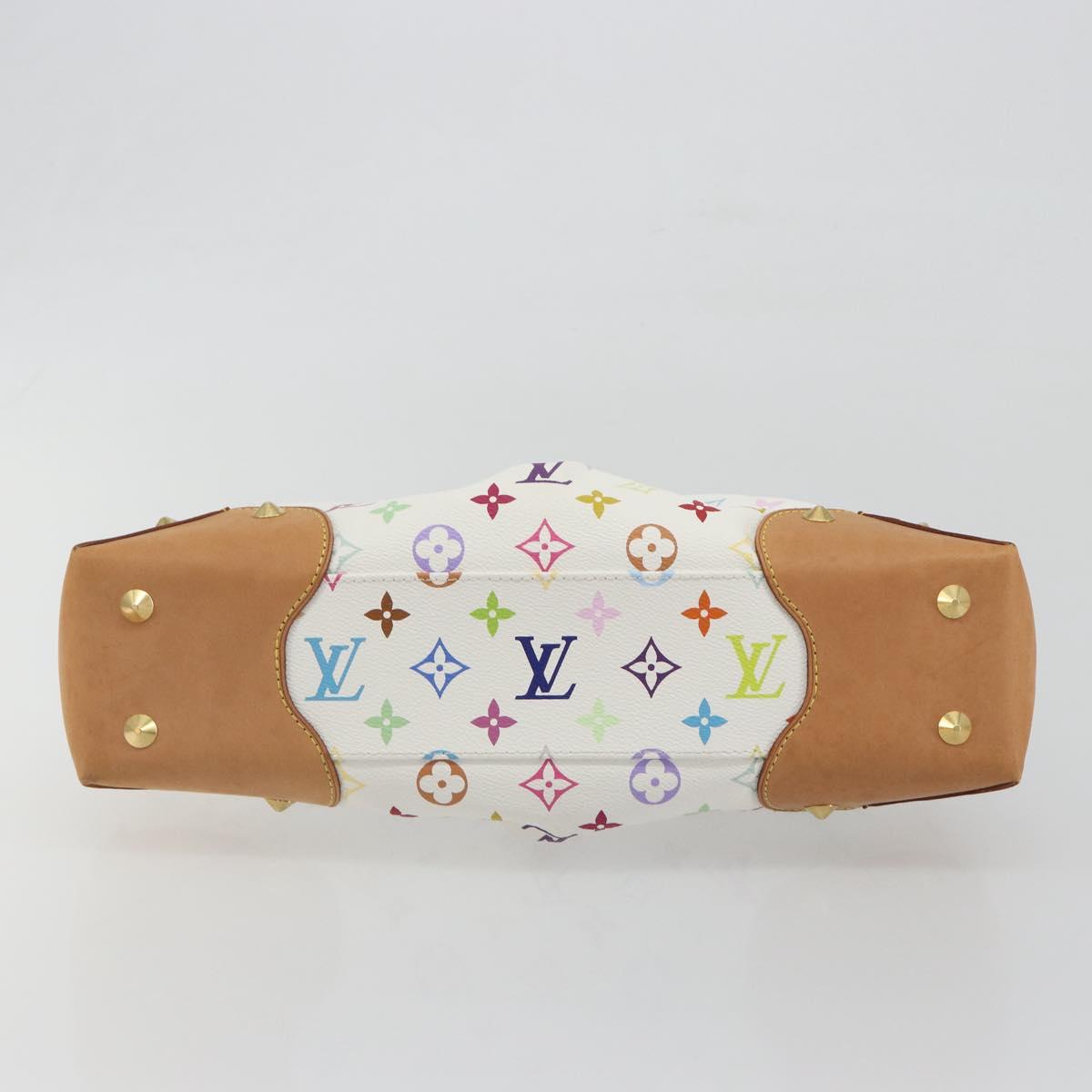 LOUIS VUITTON Monogram Multicolor Judy MM Hand Bag White M40255 LV Auth BA14883V