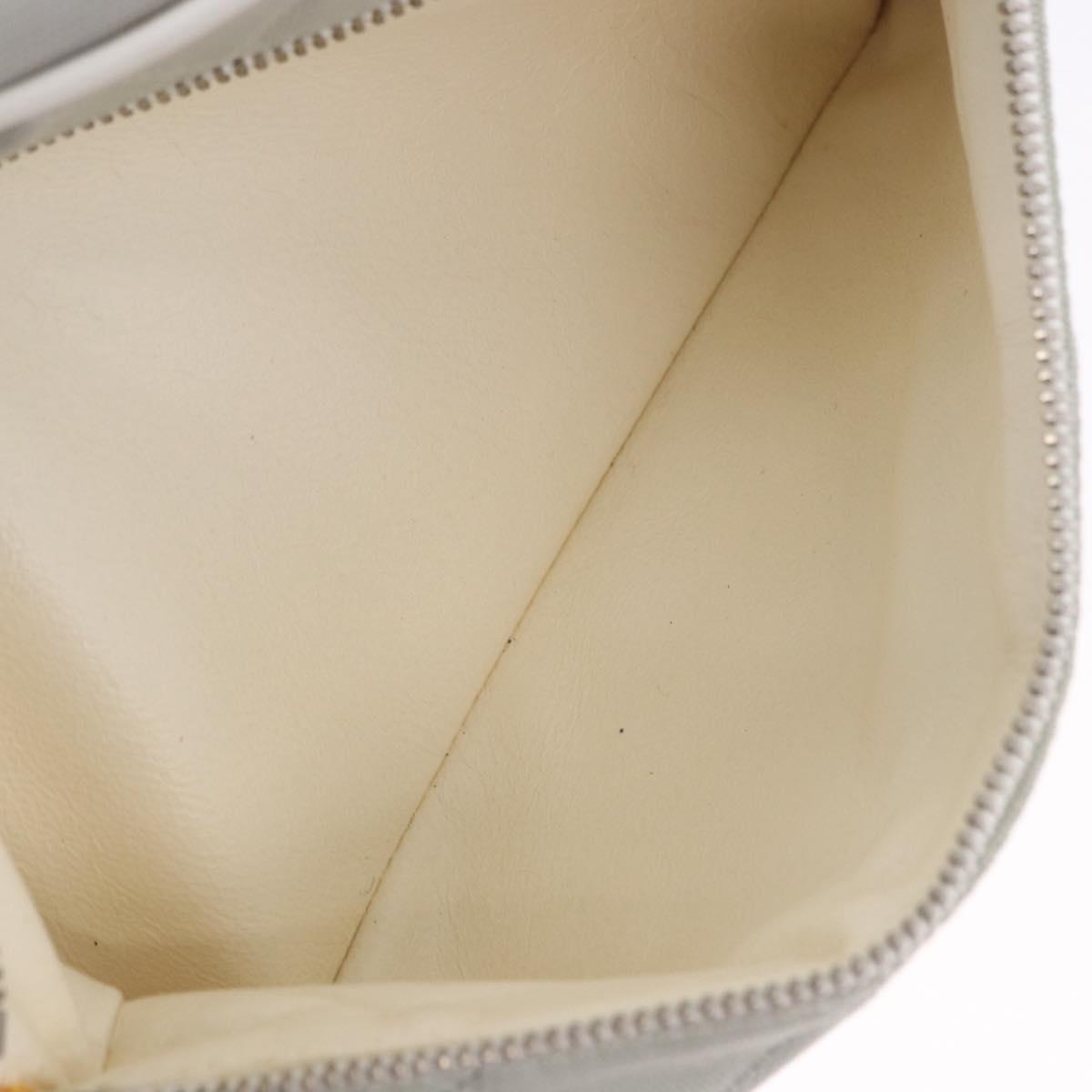 CHANEL Sports Hand Bag Canvas Gray Silver CC Auth BA14884A
