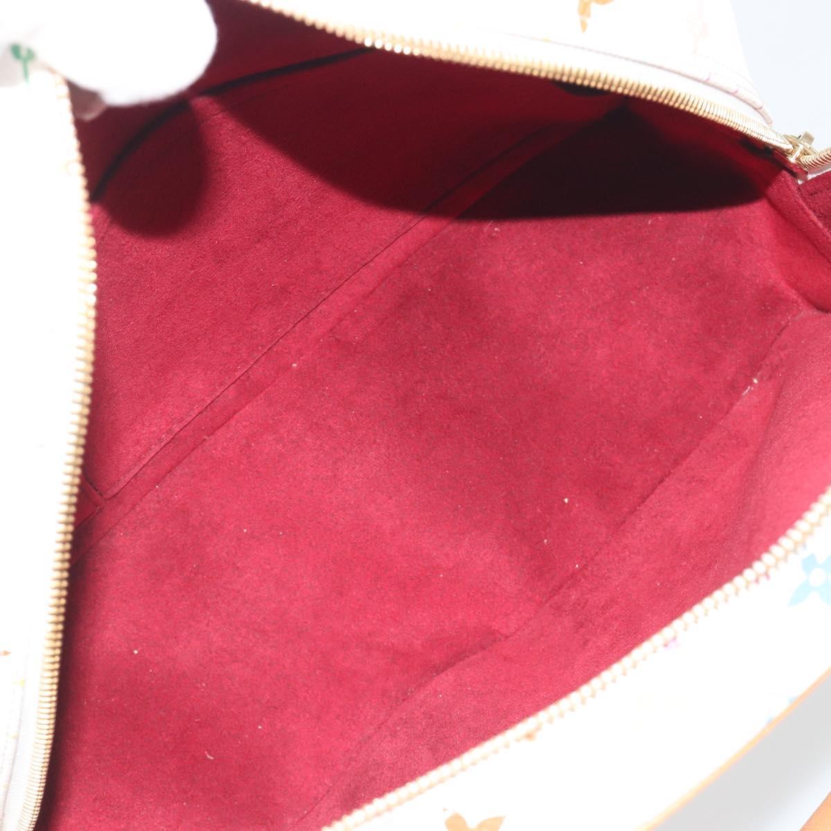 LOUIS VUITTON Monogram Multicolor Trouville Hand Bag White M92663 Auth BA14885V