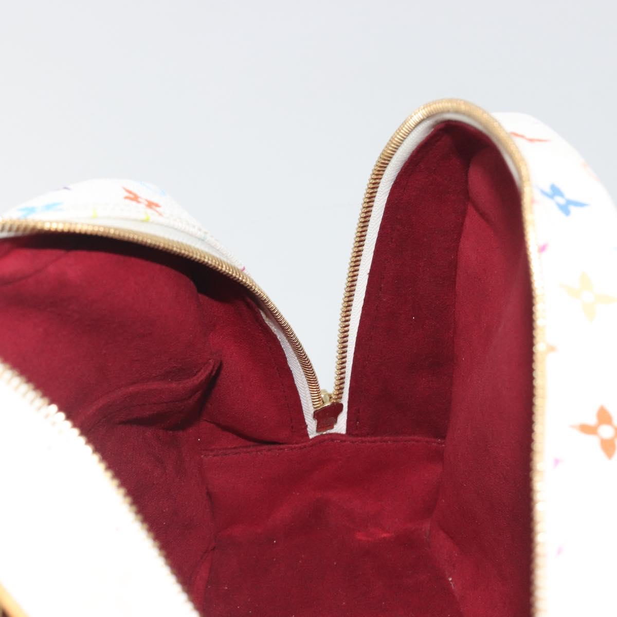 LOUIS VUITTON Monogram Multicolor Trouville Hand Bag White M92663 Auth BA14885V