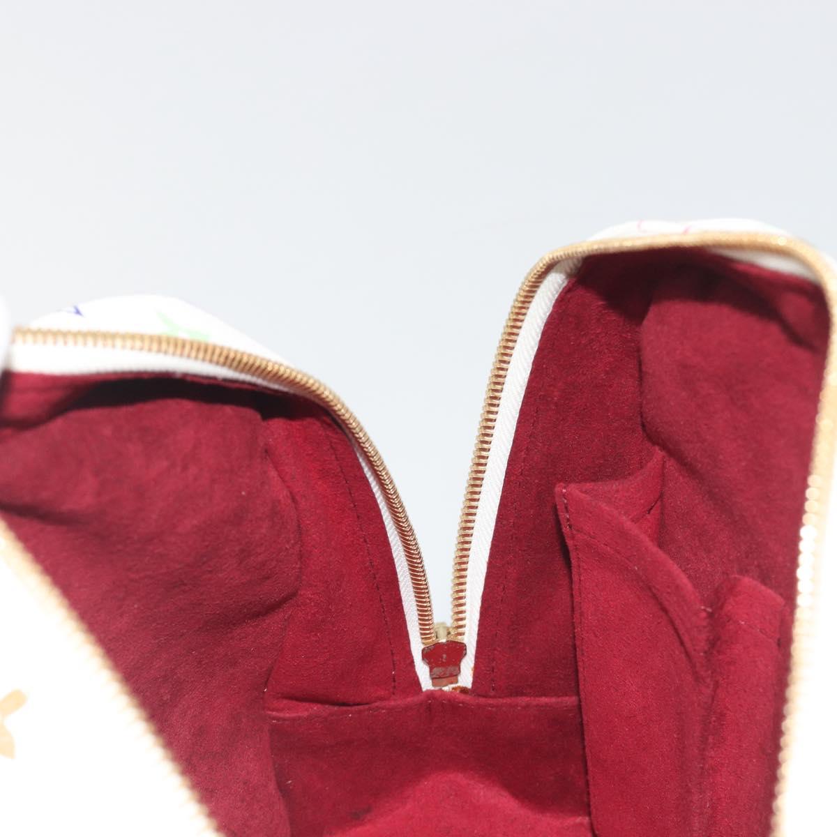 LOUIS VUITTON Monogram Multicolor Trouville Hand Bag White M92663 Auth BA14885V