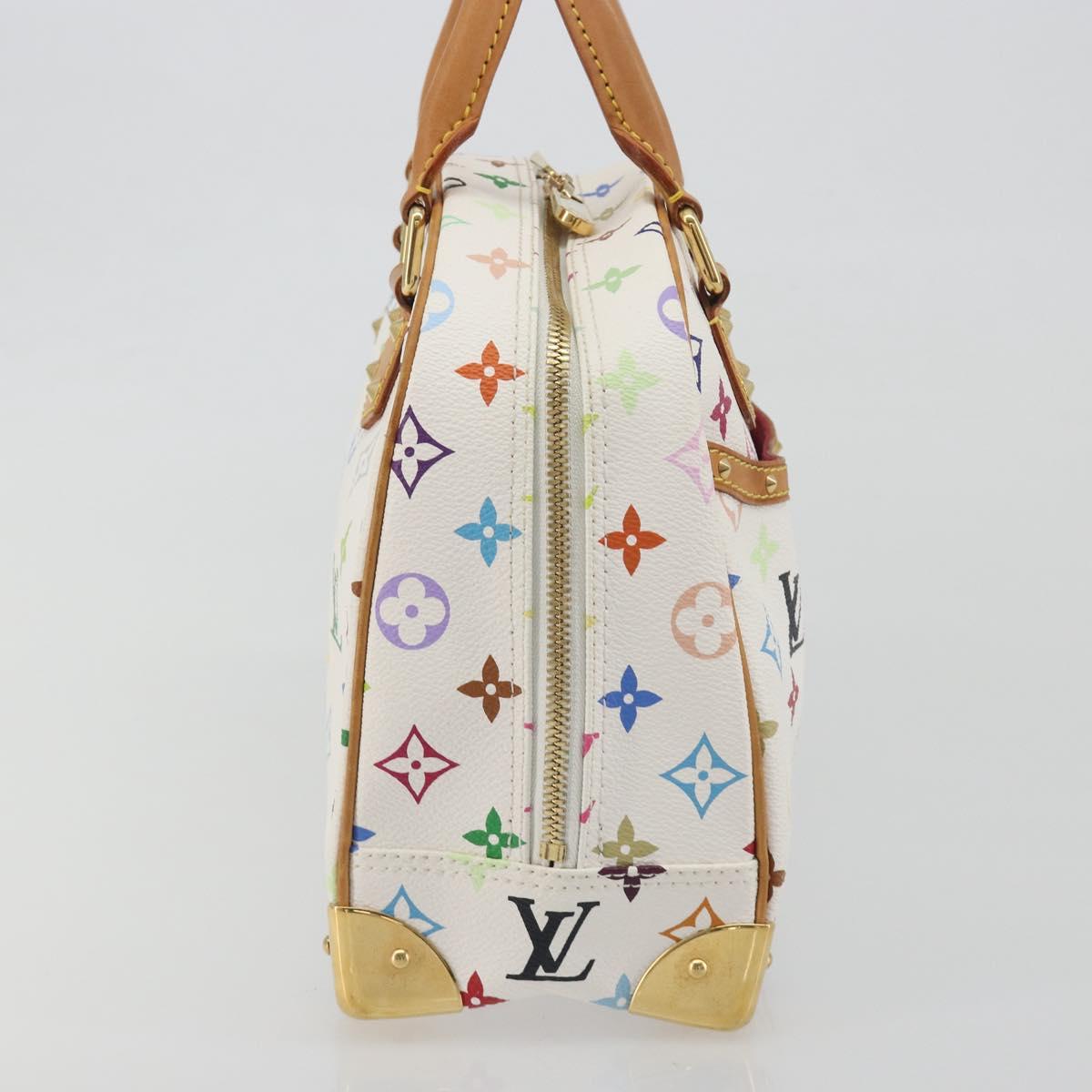 LOUIS VUITTON Monogram Multicolor Trouville Hand Bag White M92663 Auth BA14885V
