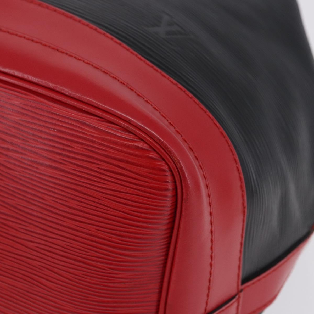 LOUIS VUITTON Epi Noe Shoulder Bag Black Red M44017 LV Auth BA14890A