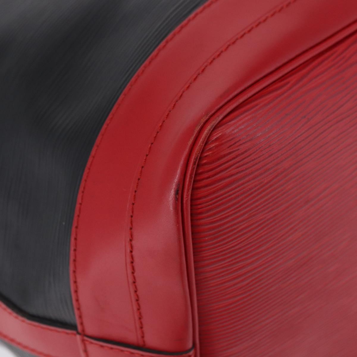 LOUIS VUITTON Epi Noe Shoulder Bag Black Red M44017 LV Auth BA14890A